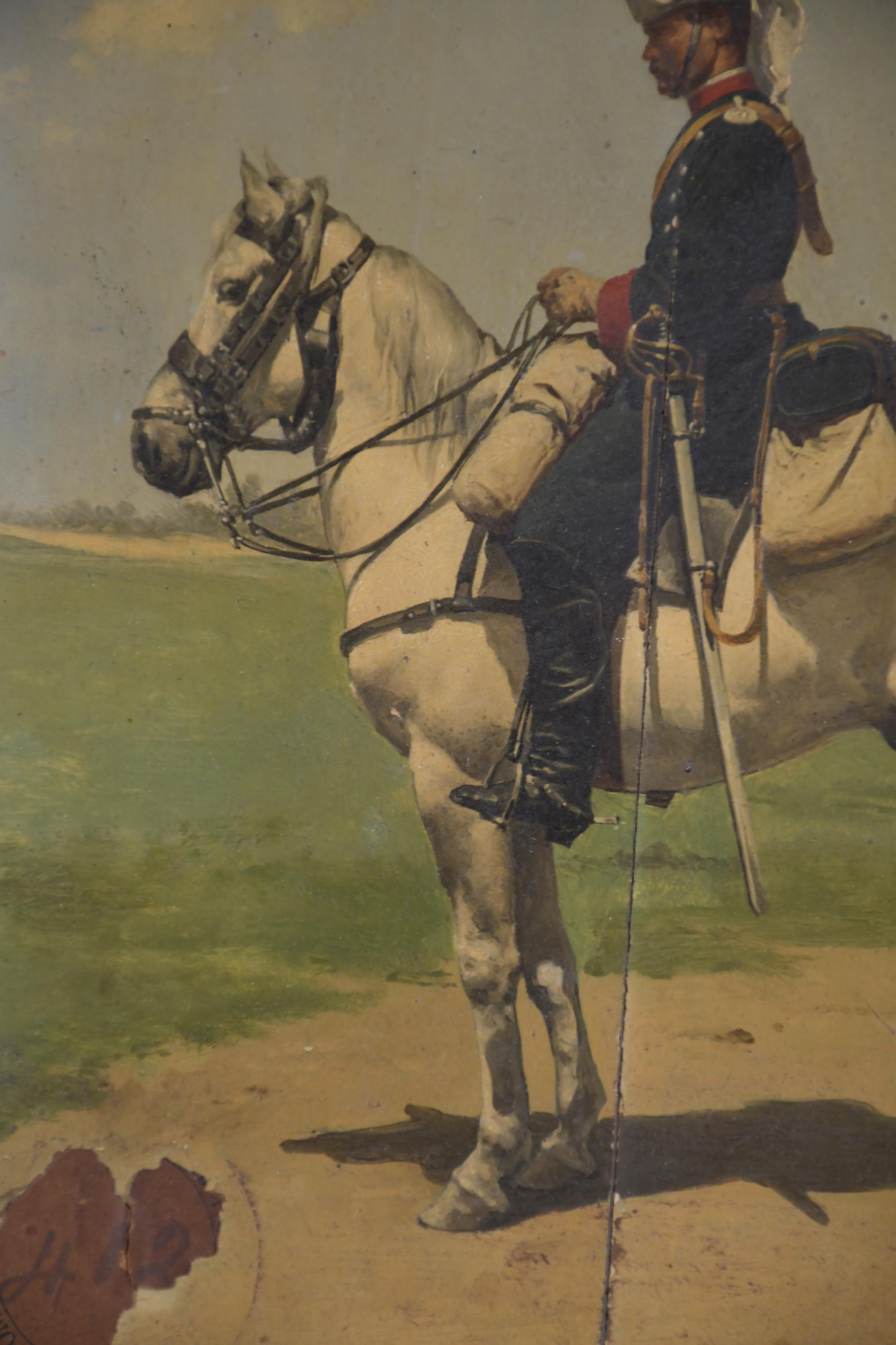 JOSE Mª CHAVES ORTIZ (1839-1903).  "FIGURA A CABALLO".