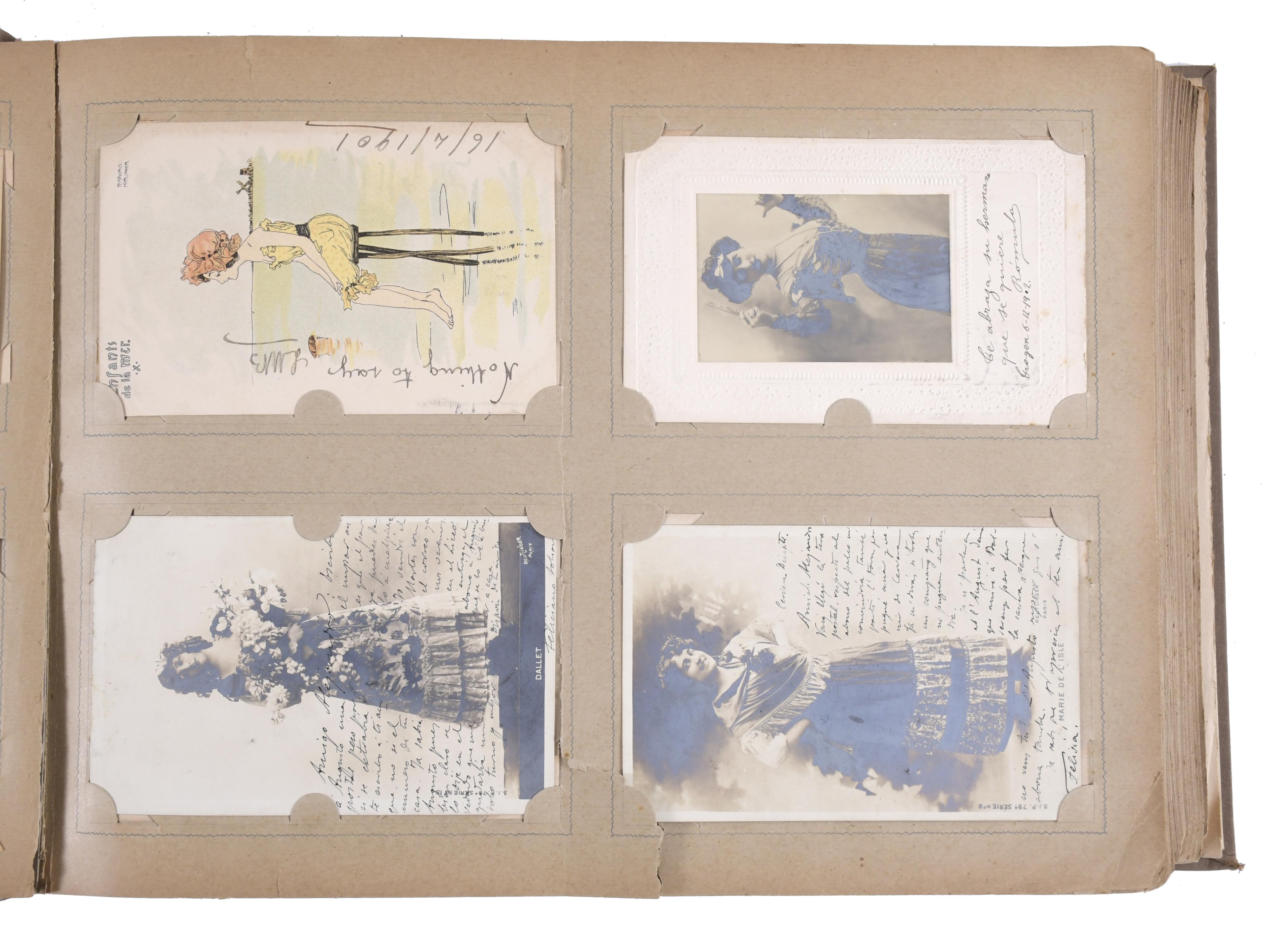 COLECCIÓN DE POSTALES MANUSCRITAS ENTRE 1901-1903.