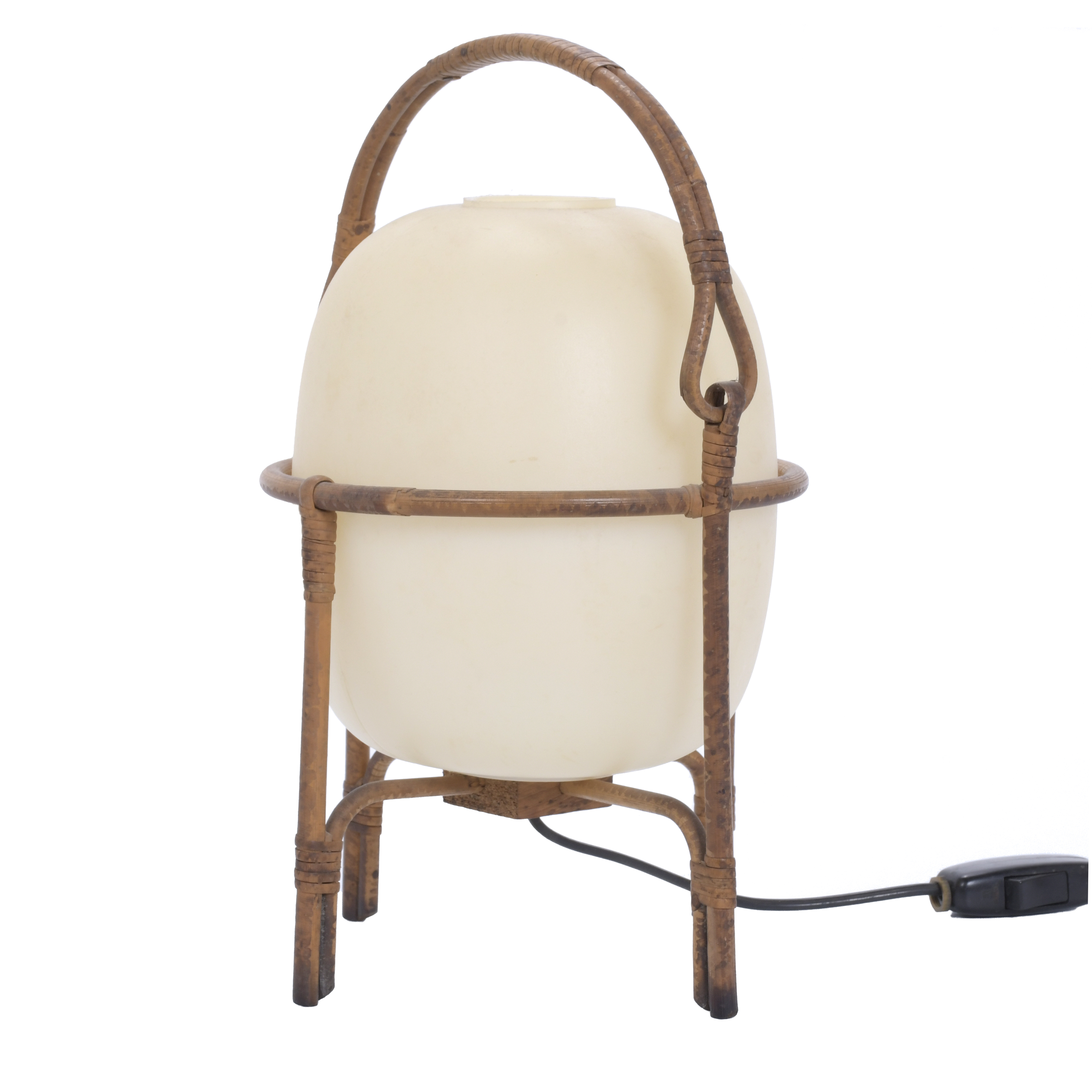 MIGUEL MILÁ (1931).  LÁMPARA DE SOBREMESA MODELO "CESTA", P