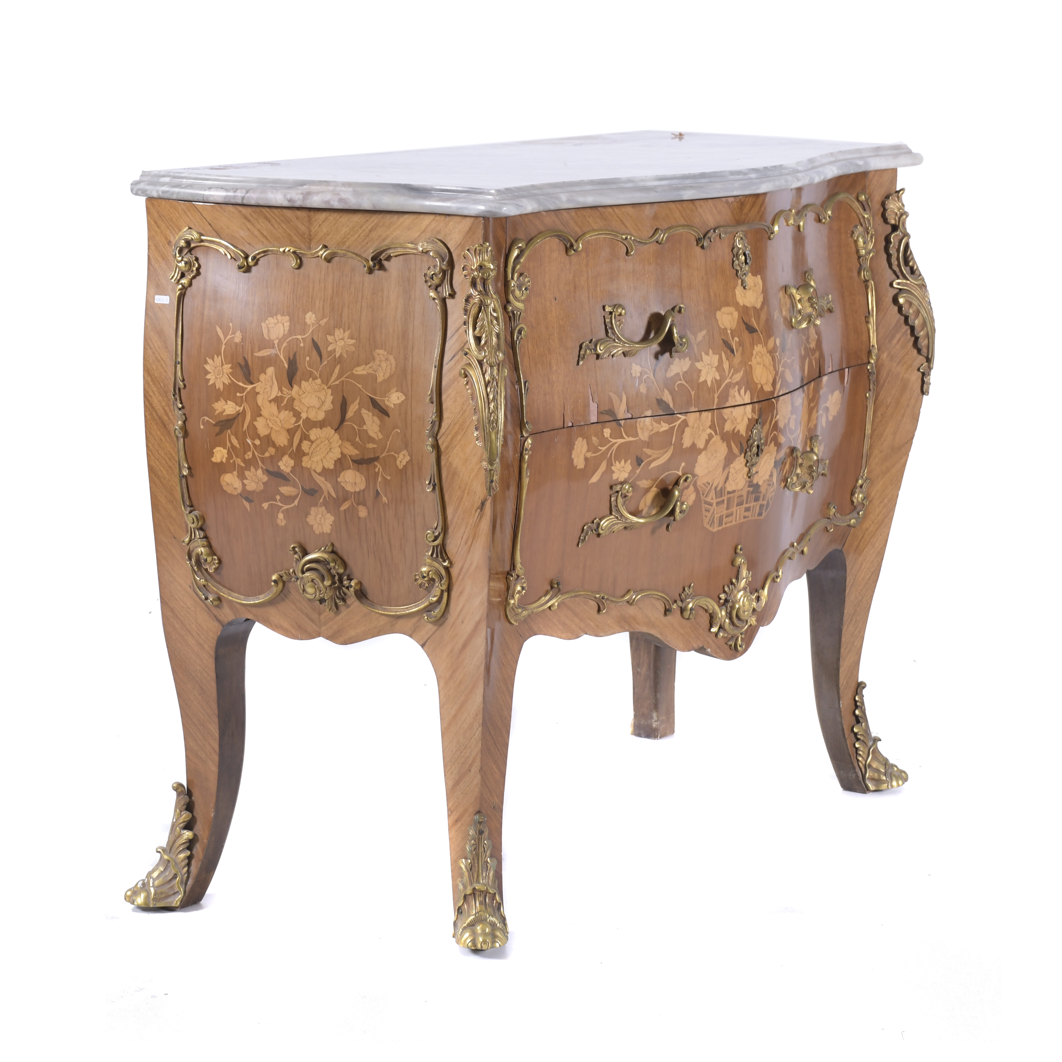 CÓMODA DE ESTILO LOUIS XV, SIGLO XX.