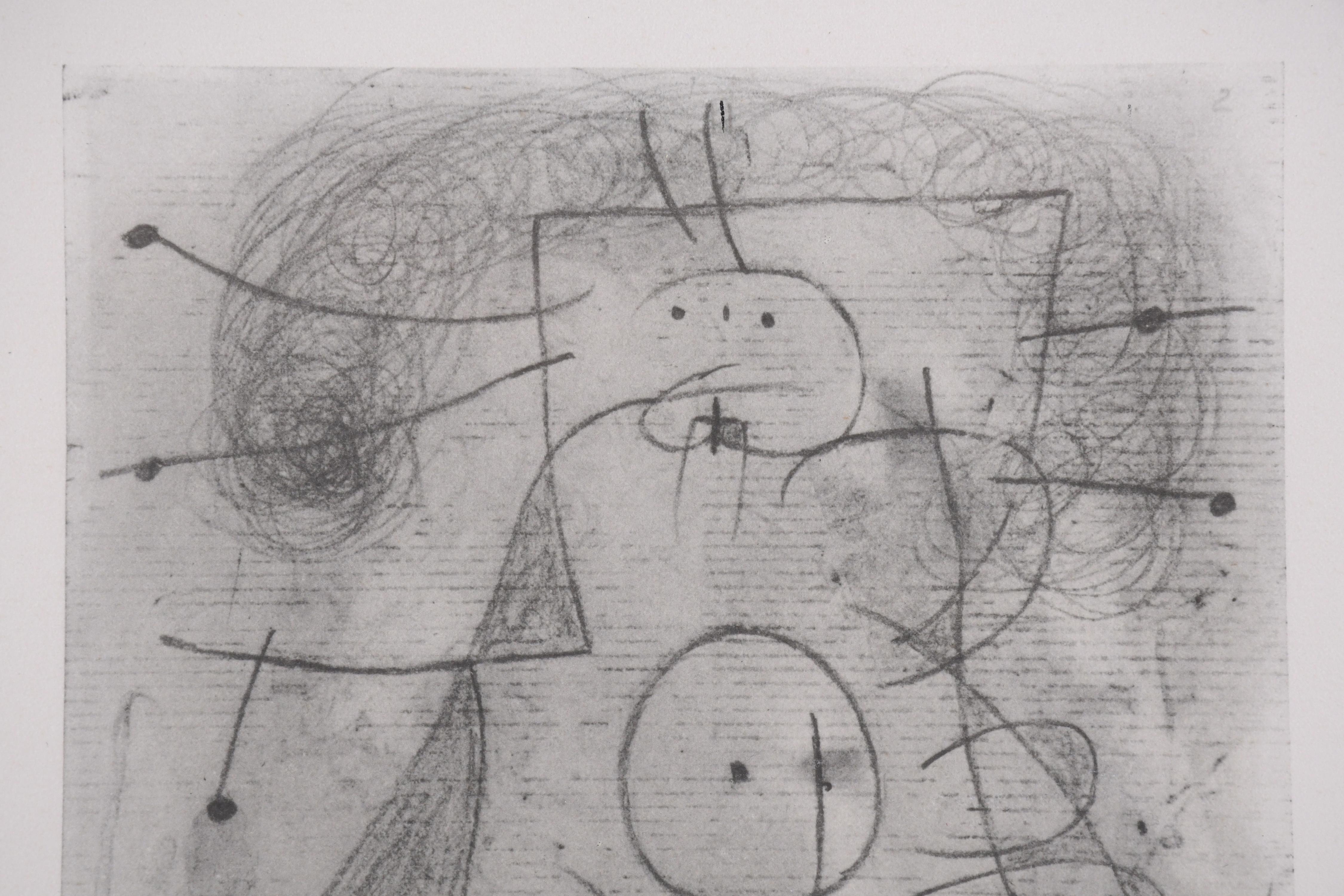 JOAN MIRÓ (1893-1983). Litografía dedicada "ALS AMICS DEL F