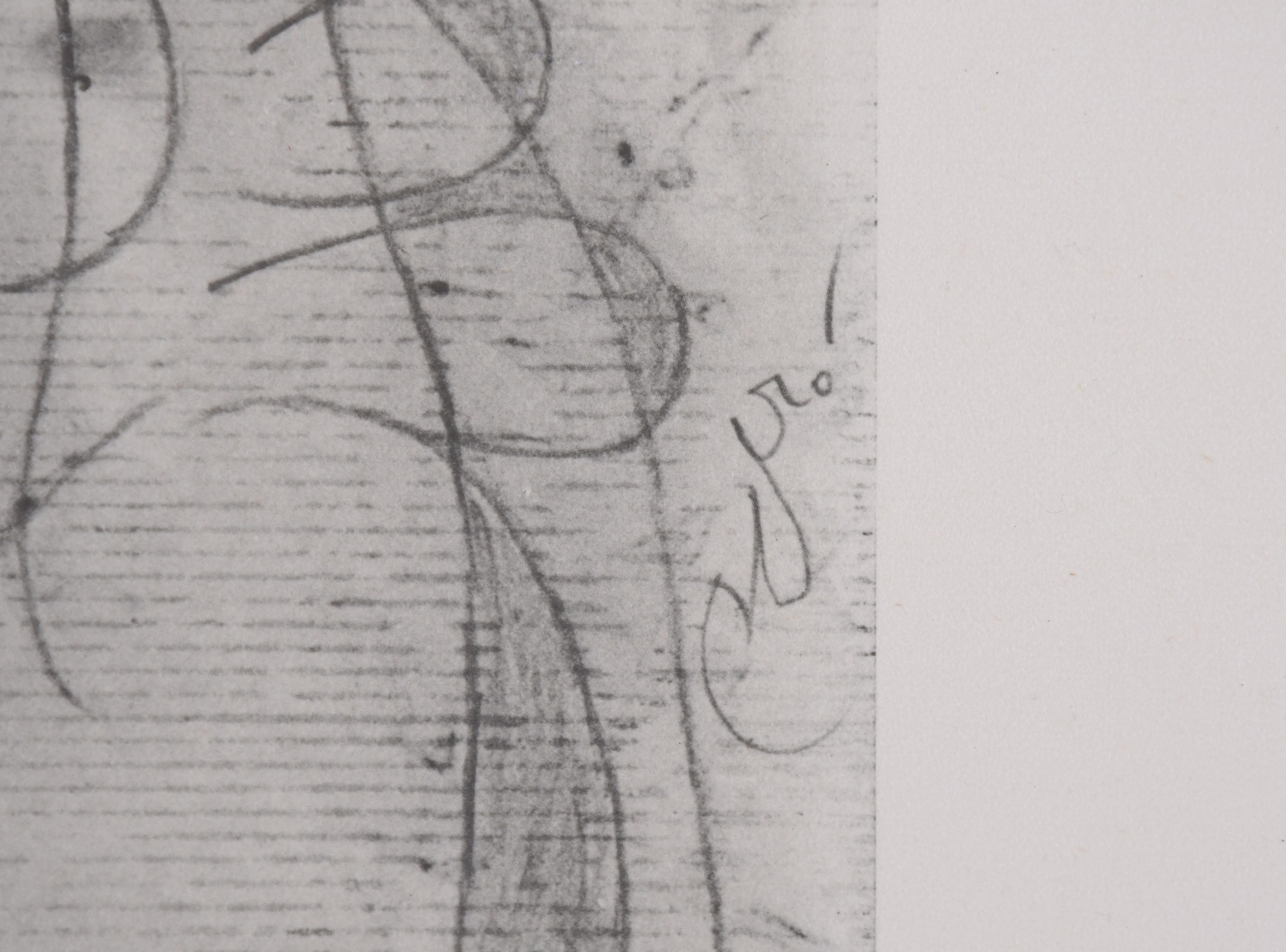 JOAN MIRÓ (1893-1983). Litografía dedicada "ALS AMICS DEL F