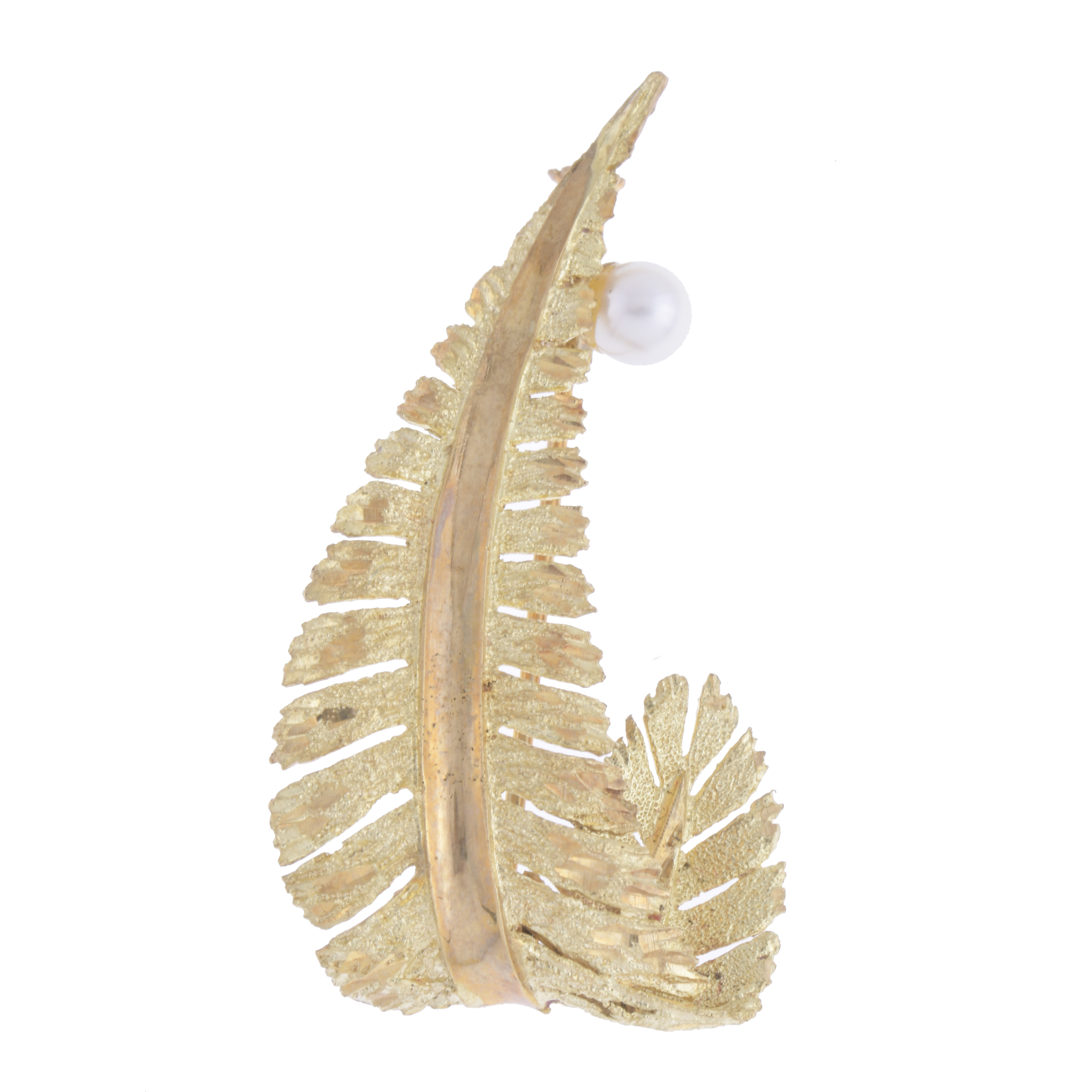 BROCHE HOJA, AÑOS 40.
