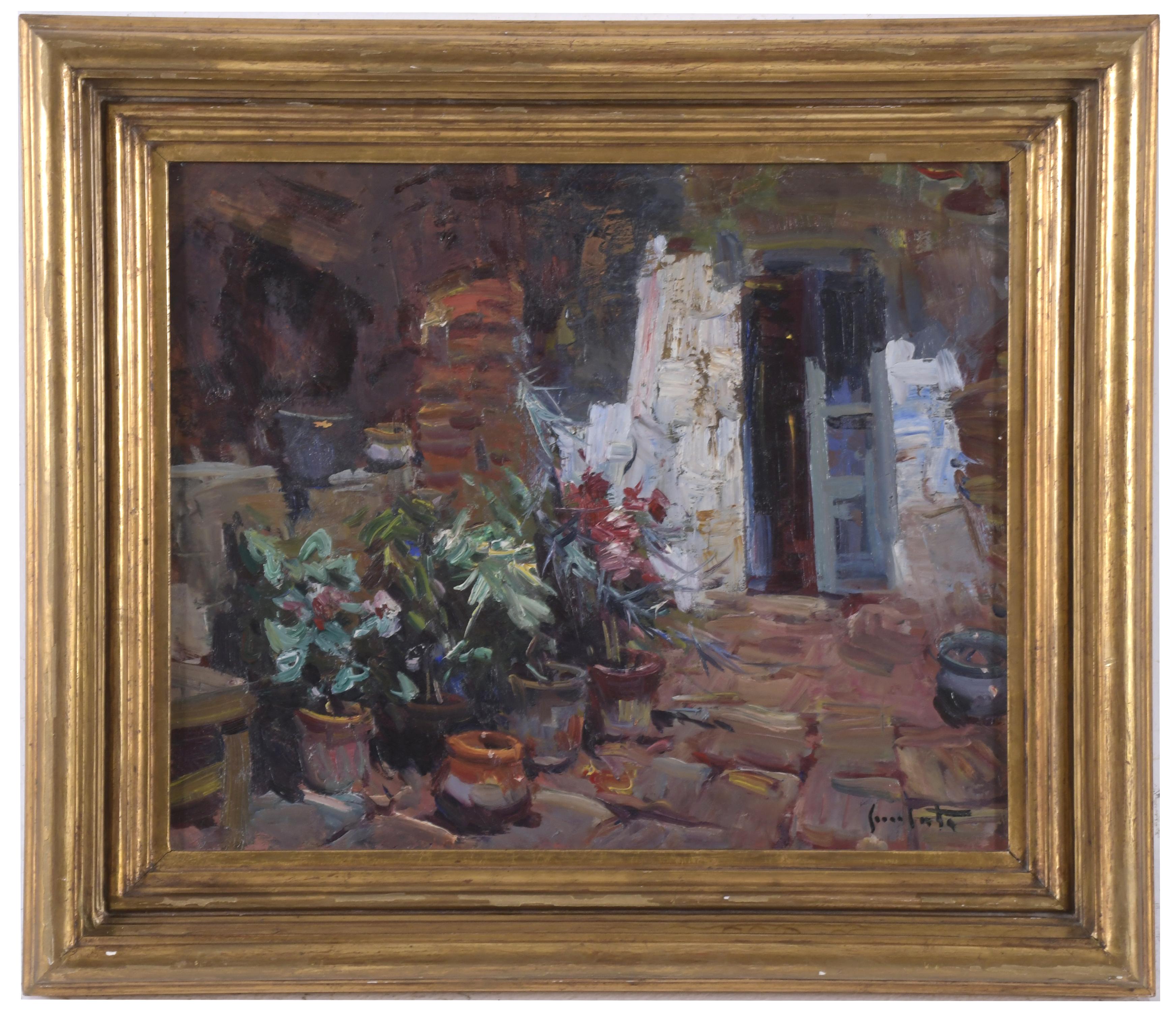 JOSEP SERRASANTA (1916-1998). "ENTRADA DE CASA".