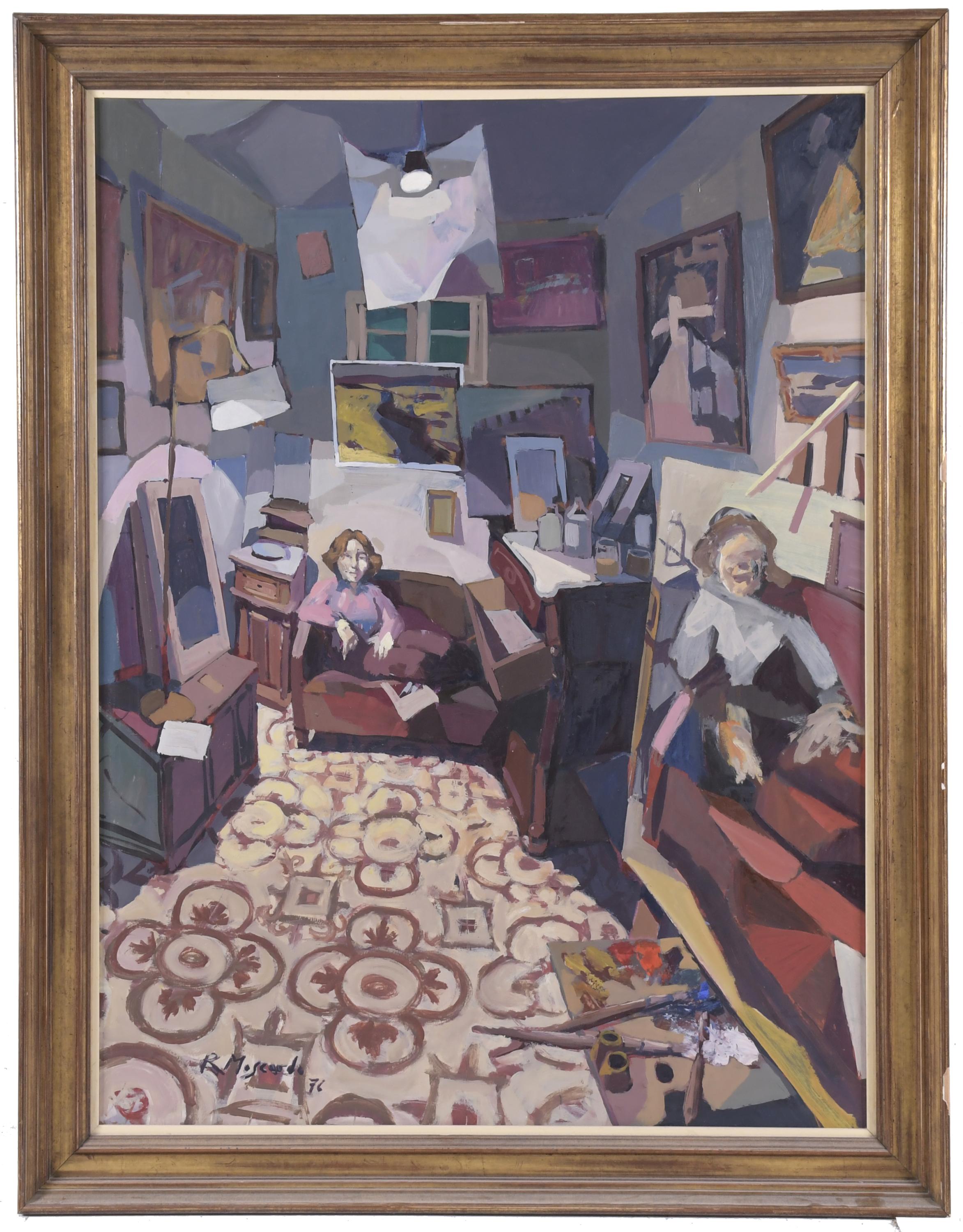 RAMÓN MOSCARDÓ (1953).  "Interior taller", 1976.