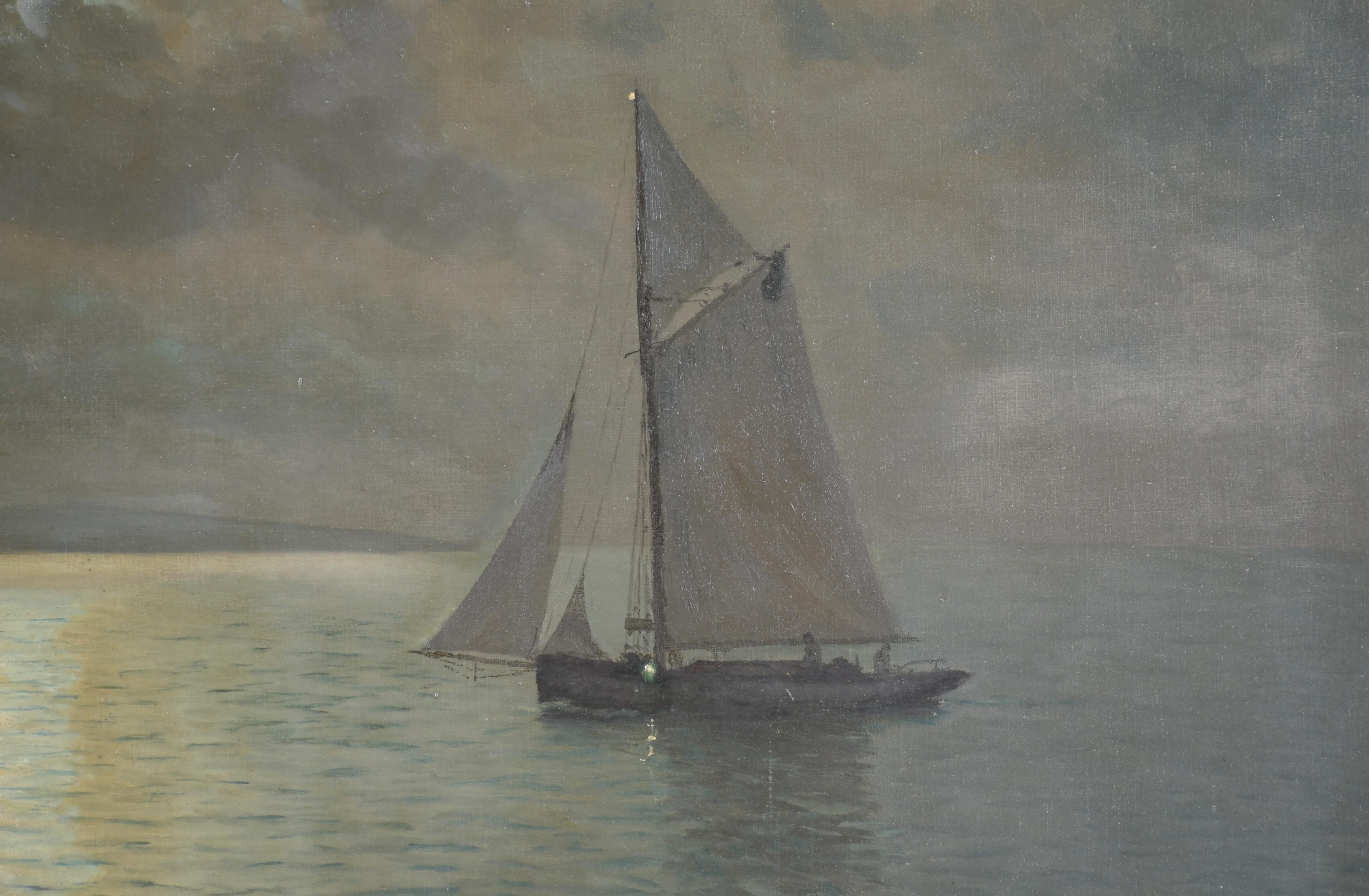 GUILLERMO GÓMEZ GIL (1862-1942). "MARINA NOCTURNA".