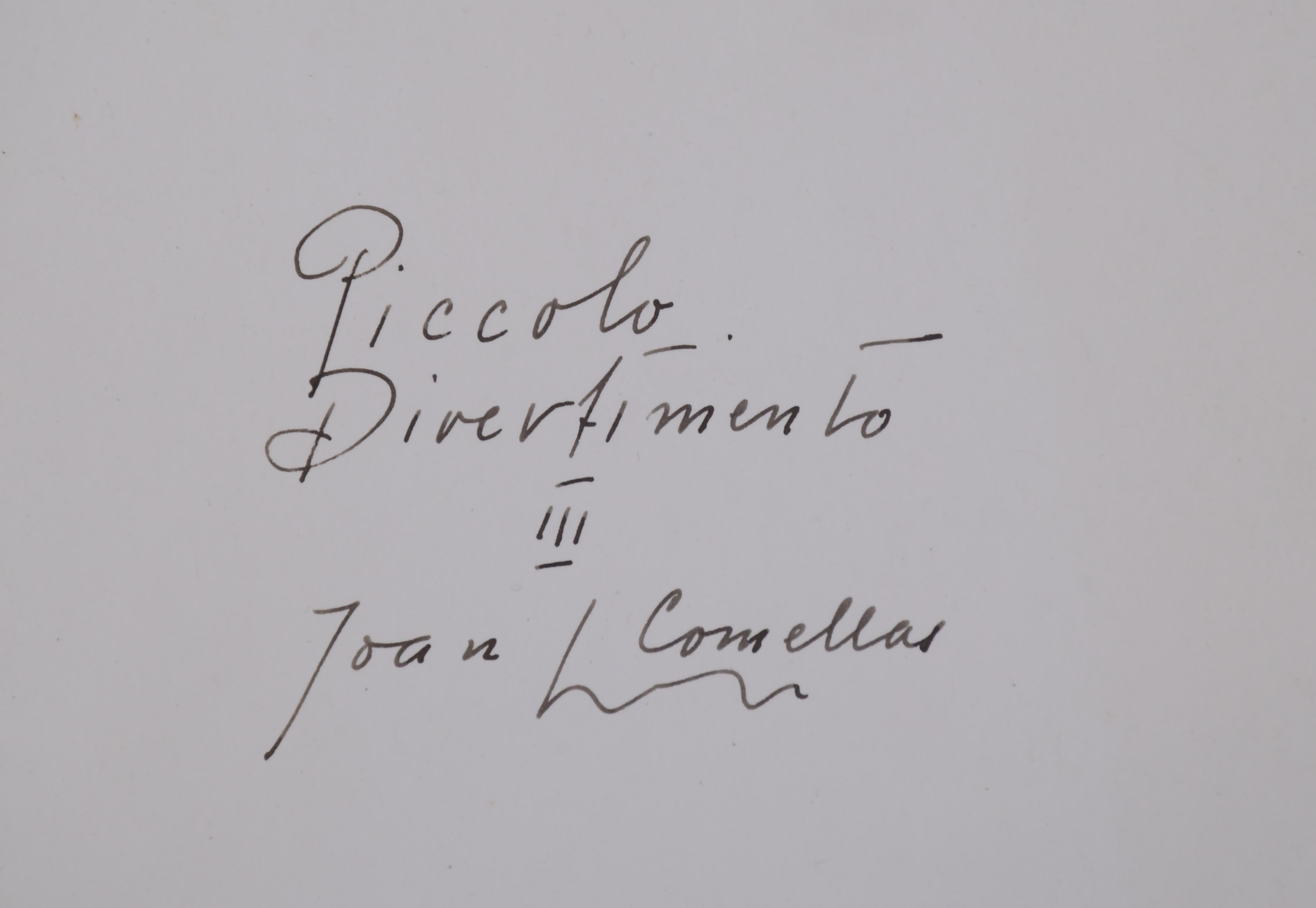 JOAN COMELLAS (1913-2000).  "PICCOLO DIVERTIMENTO", 1978-19