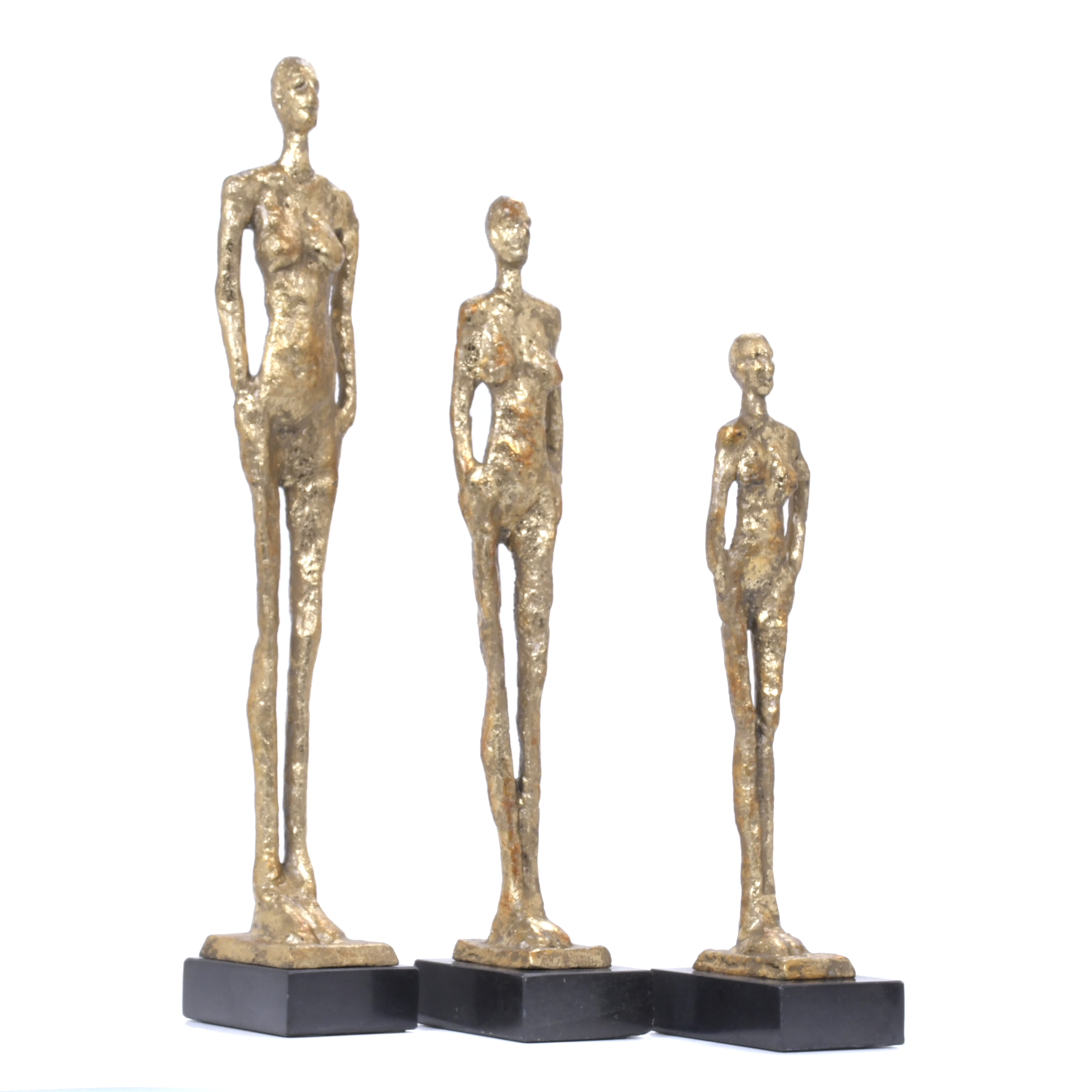 TRES FIGURAS SIGUIENDO MODELOS DE GIACOMETTI.