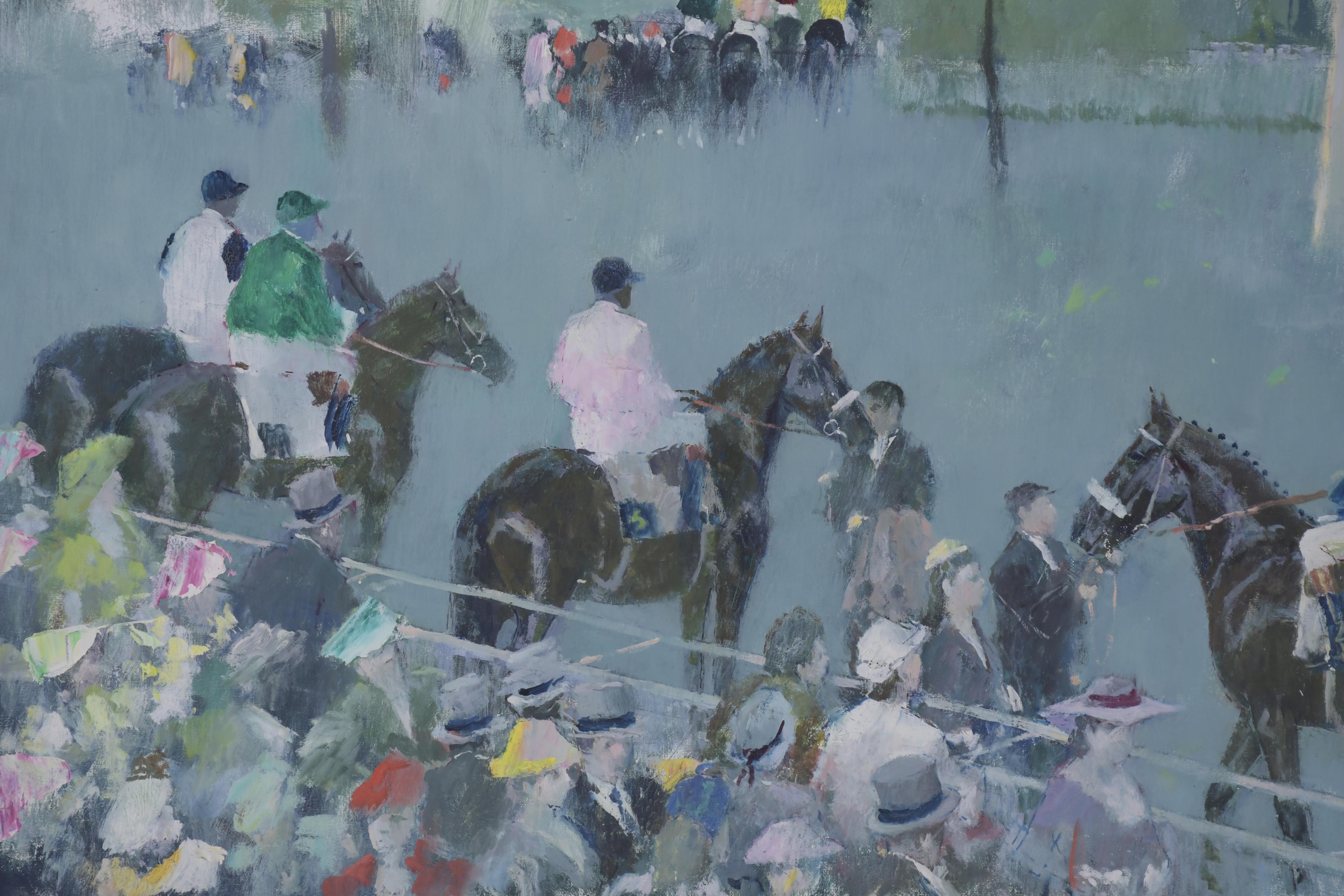 RICARD ARENYS GALDON (1914-1977). "CARRERA DE CABALLOS".