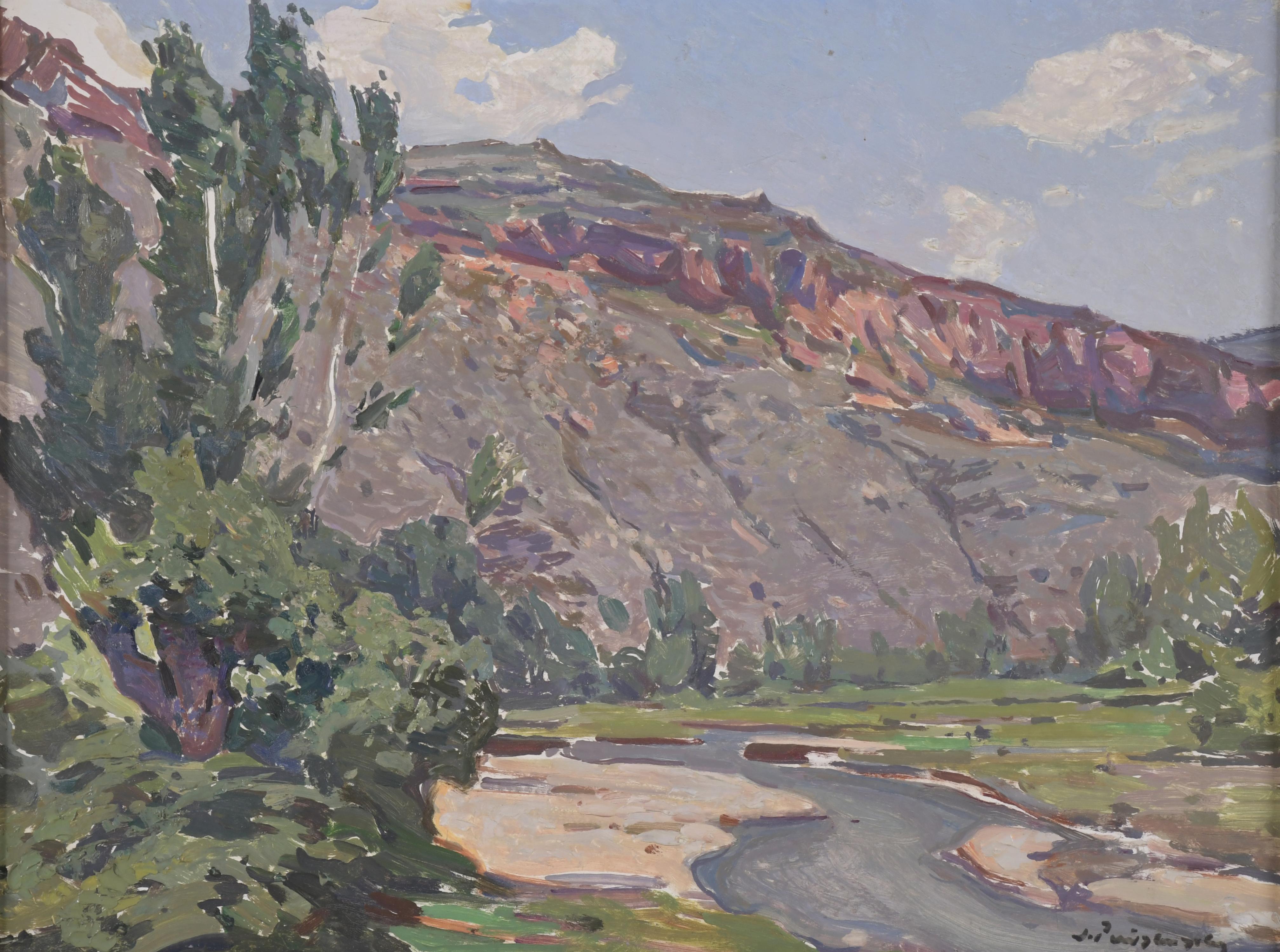 JOSEP PUIGDENGOLAS BARELLA (1906-1987). "PAISAJE DE ARAGÓN"