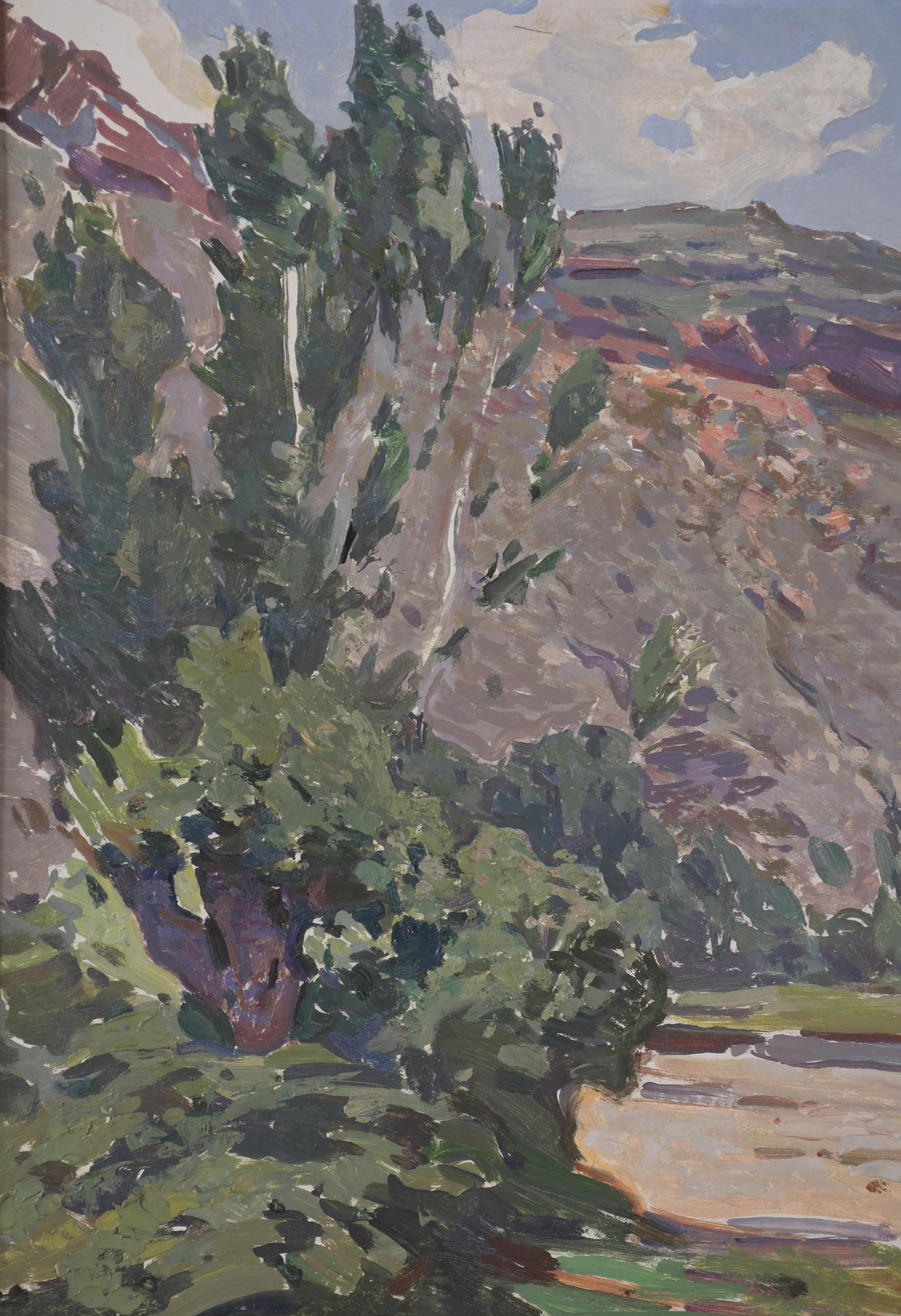 JOSEP PUIGDENGOLAS BARELLA (1906-1987). "PAISAJE DE ARAGÓN"