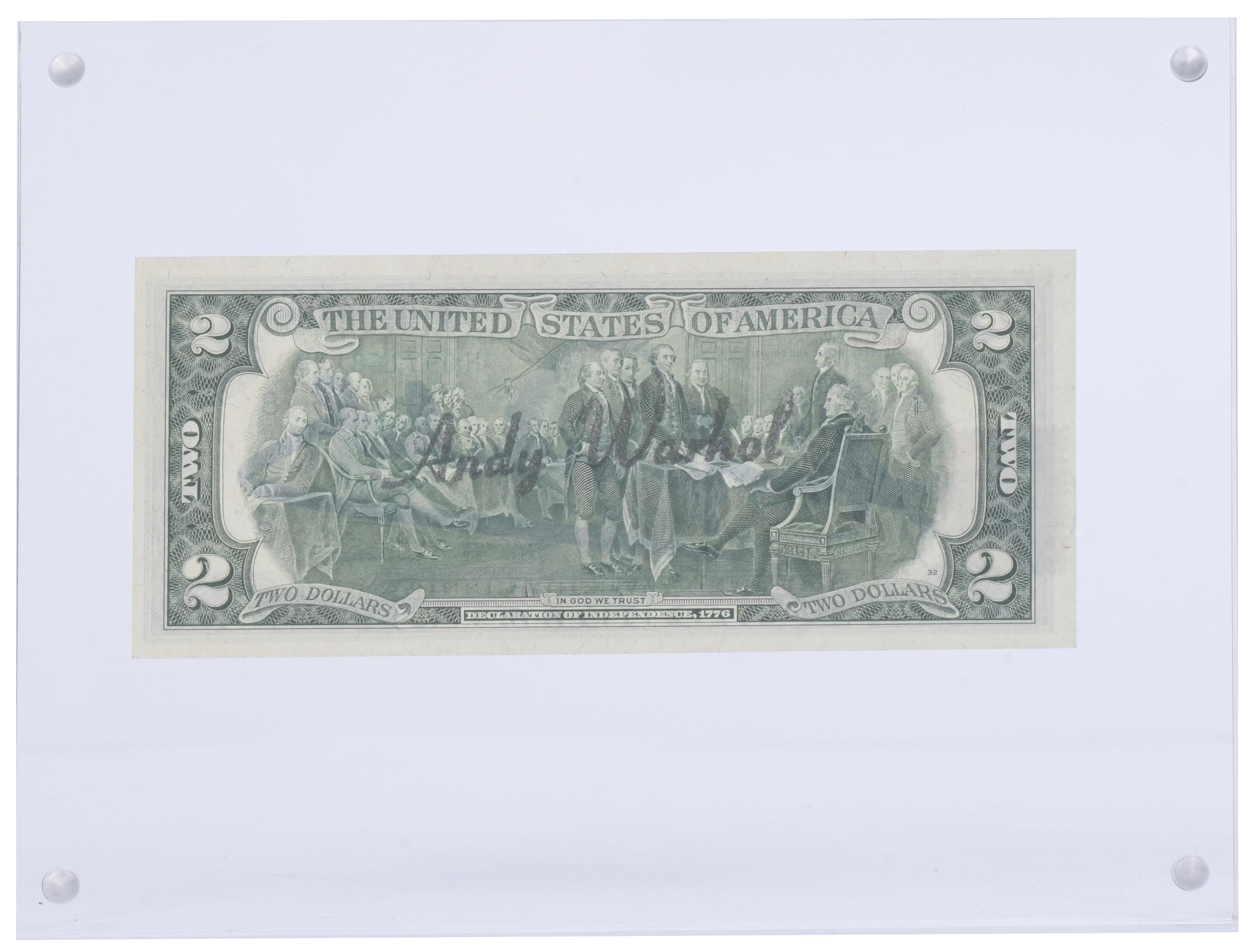 ATRIBUIDO A ANDREW WARHOL (1928-1987). BILLETE AMERICANO DE