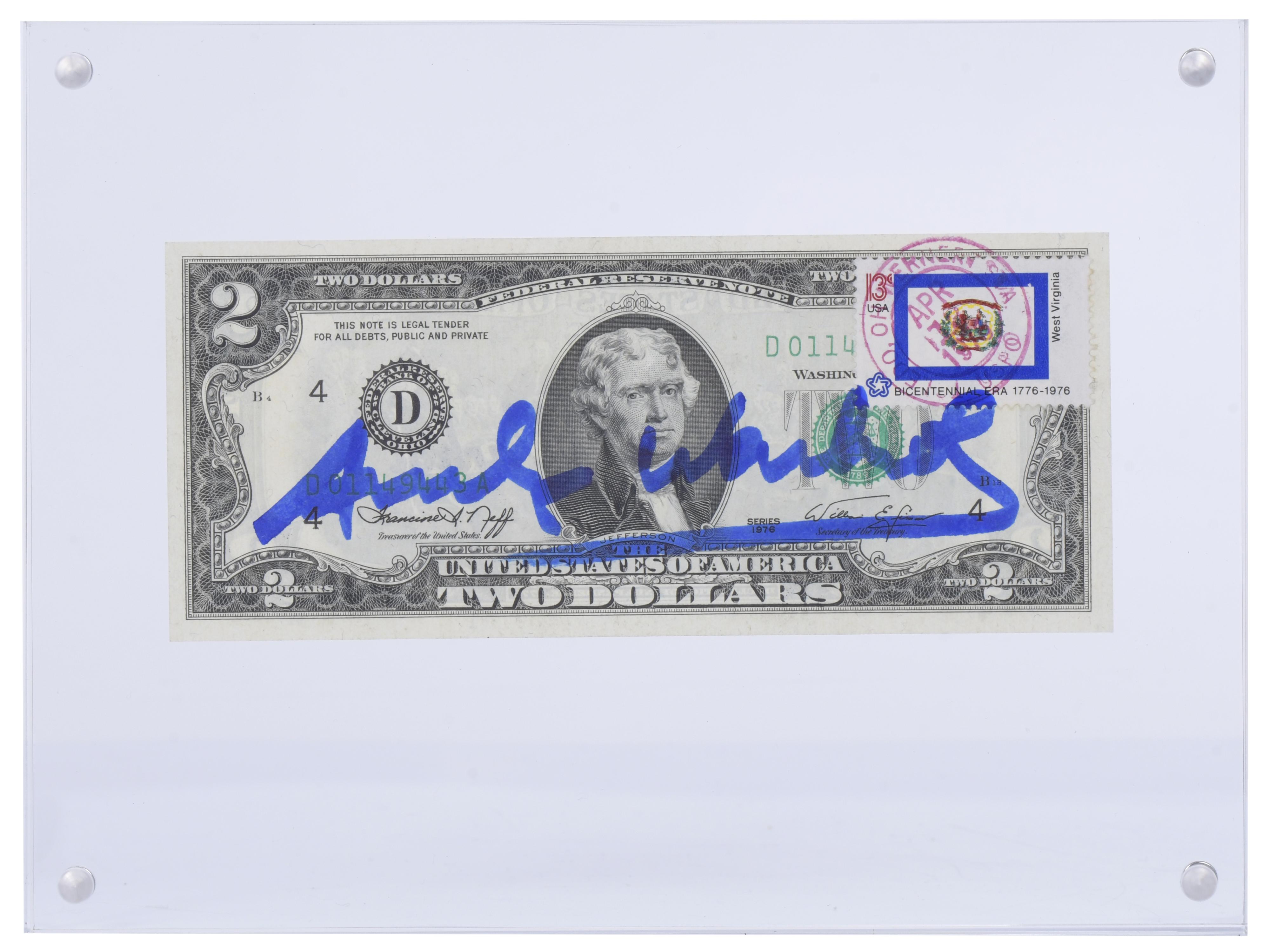 ATRIBUIDO A ANDREW WARHOL (1928-1987). BILLETE AMERICANO DE