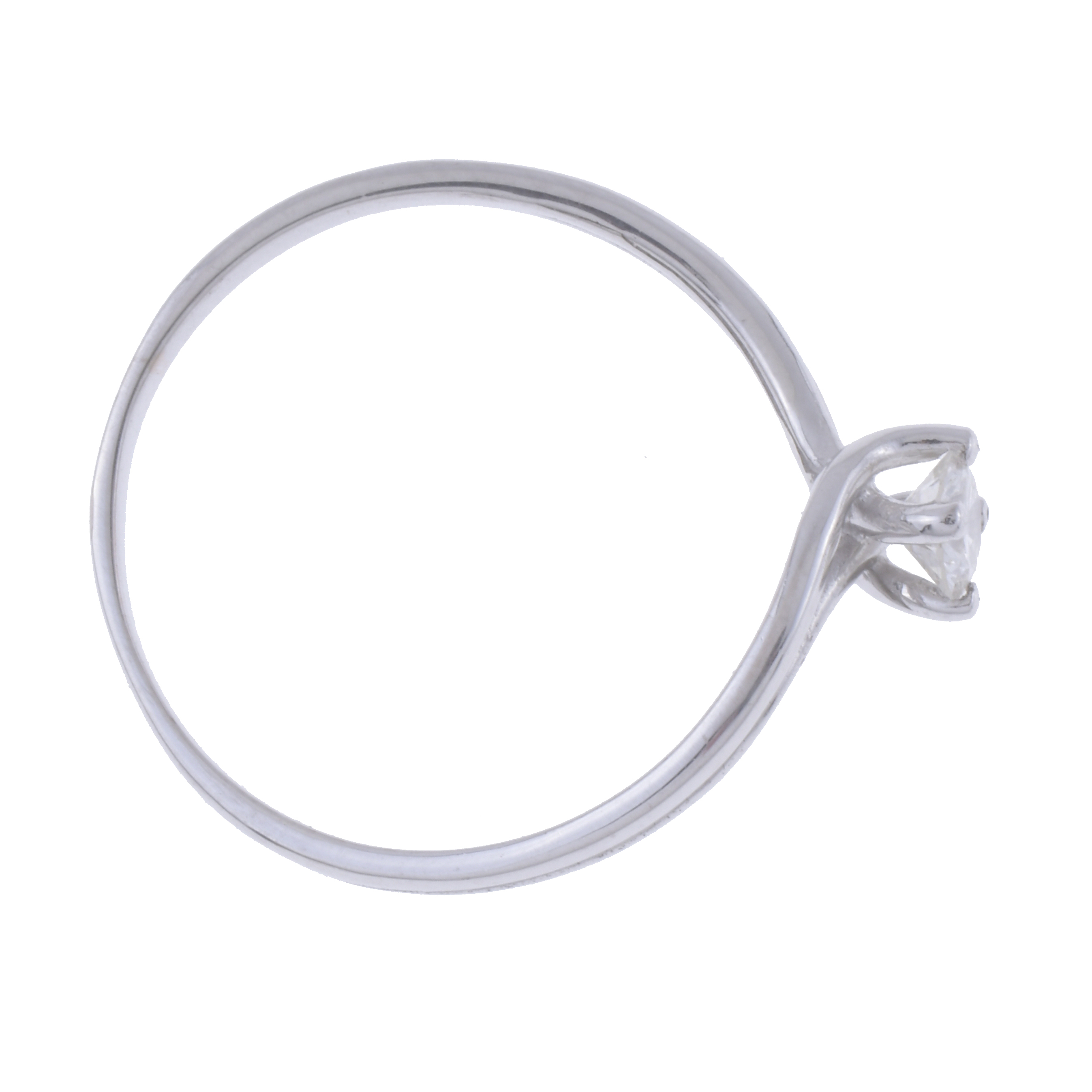 Sortija solitario con diamante.