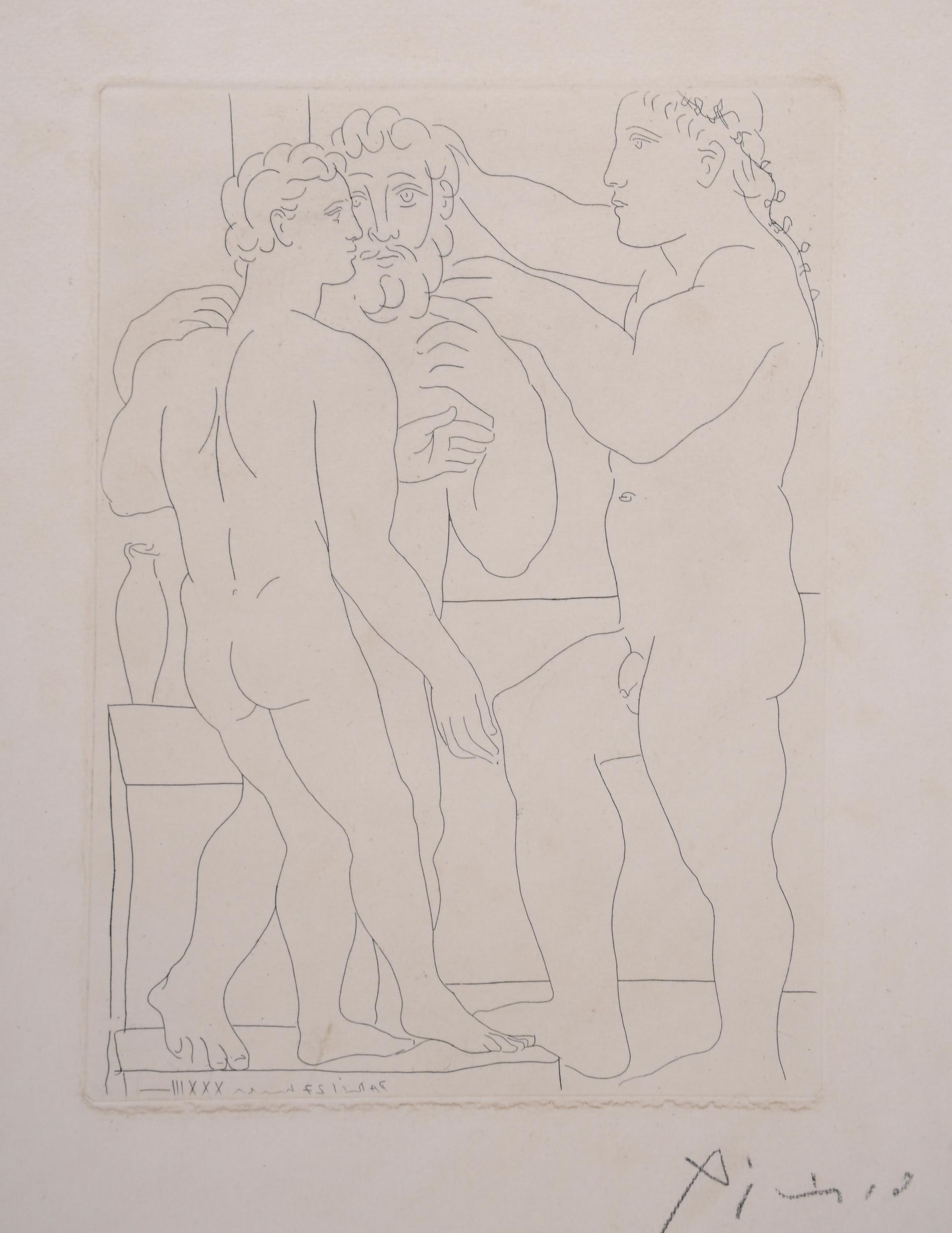 PABLO PICASSO (1881-1973). SUITE VOLLARD, "DEUX HOMMES SCUL