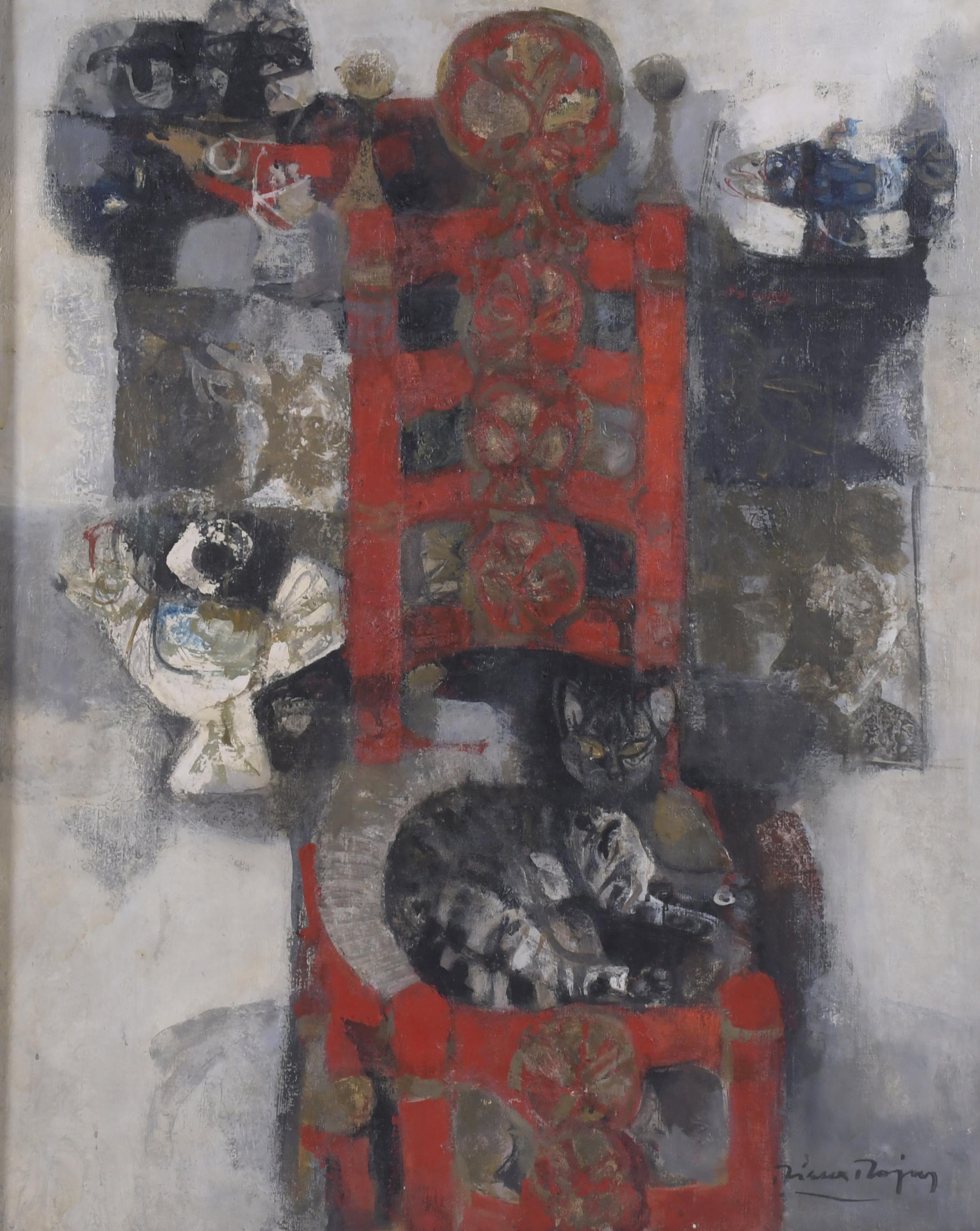 ROC RIERA ROJAS (1913-1992). "GATO EN LA SILLA", 1958.