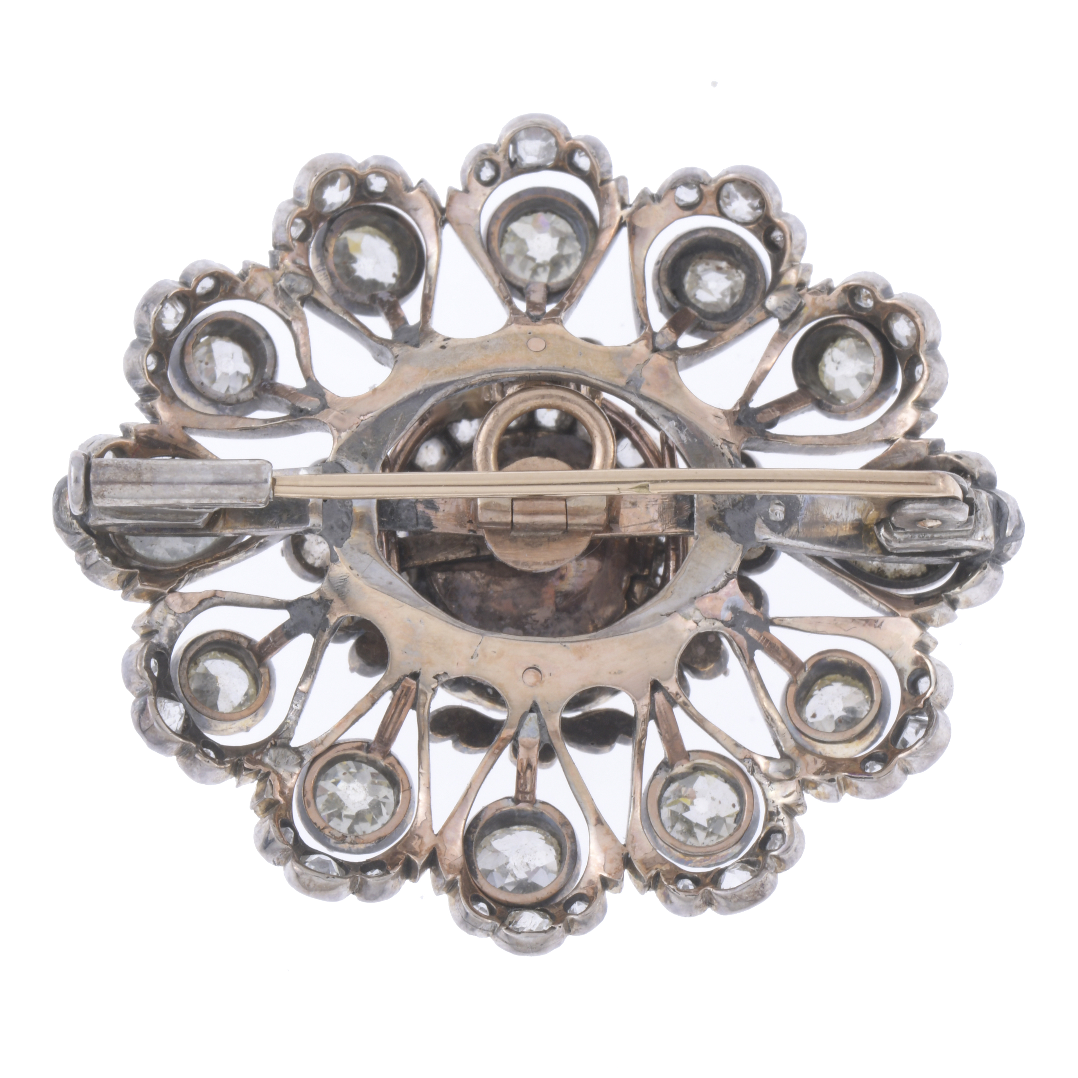 BROCHE CON DIAMANTES CIRCA 1830-1840.  ÉPOCA REGENCIA MARIA