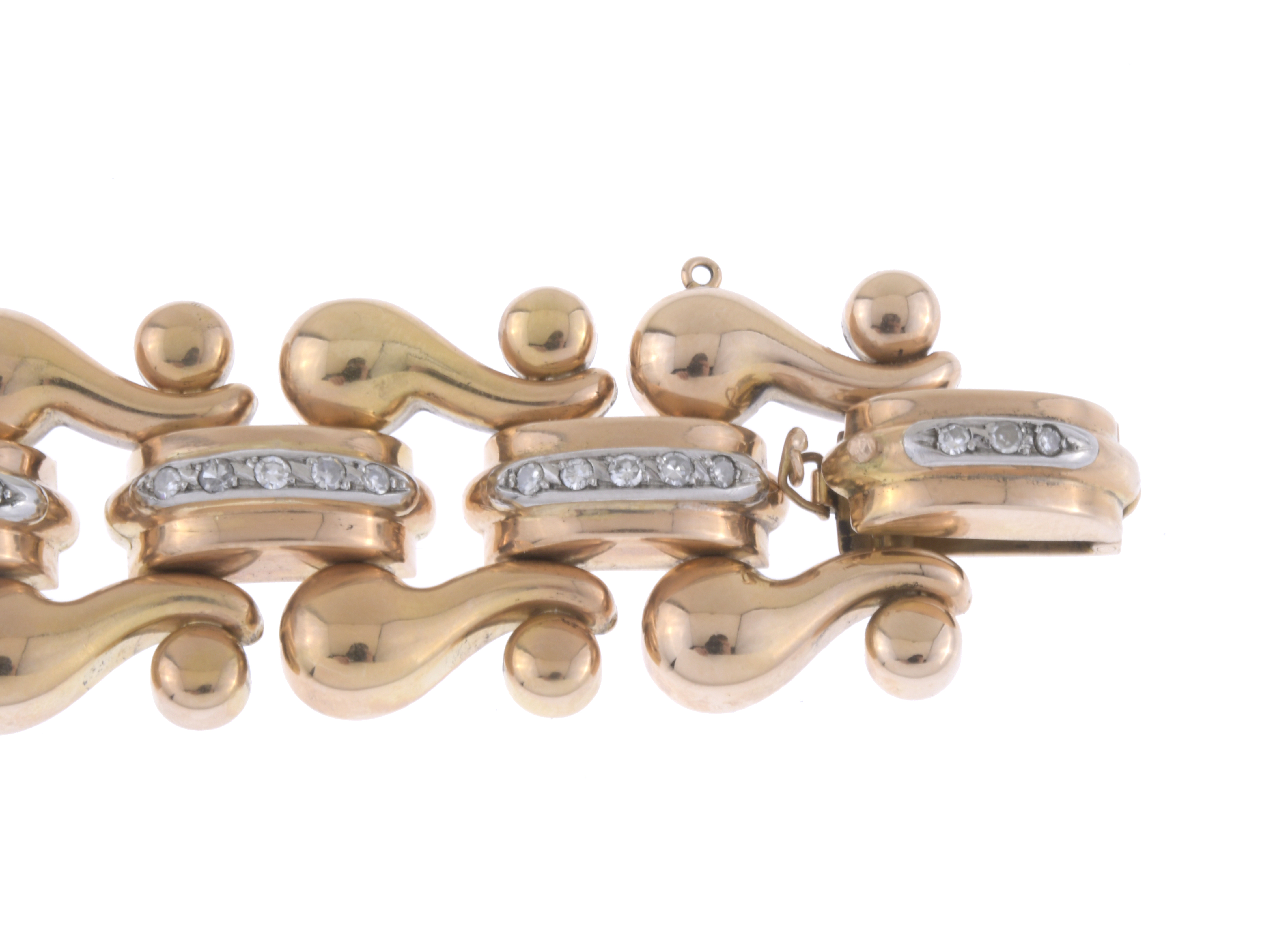 PULSERA MODERNISTA CON DIAMANTES.