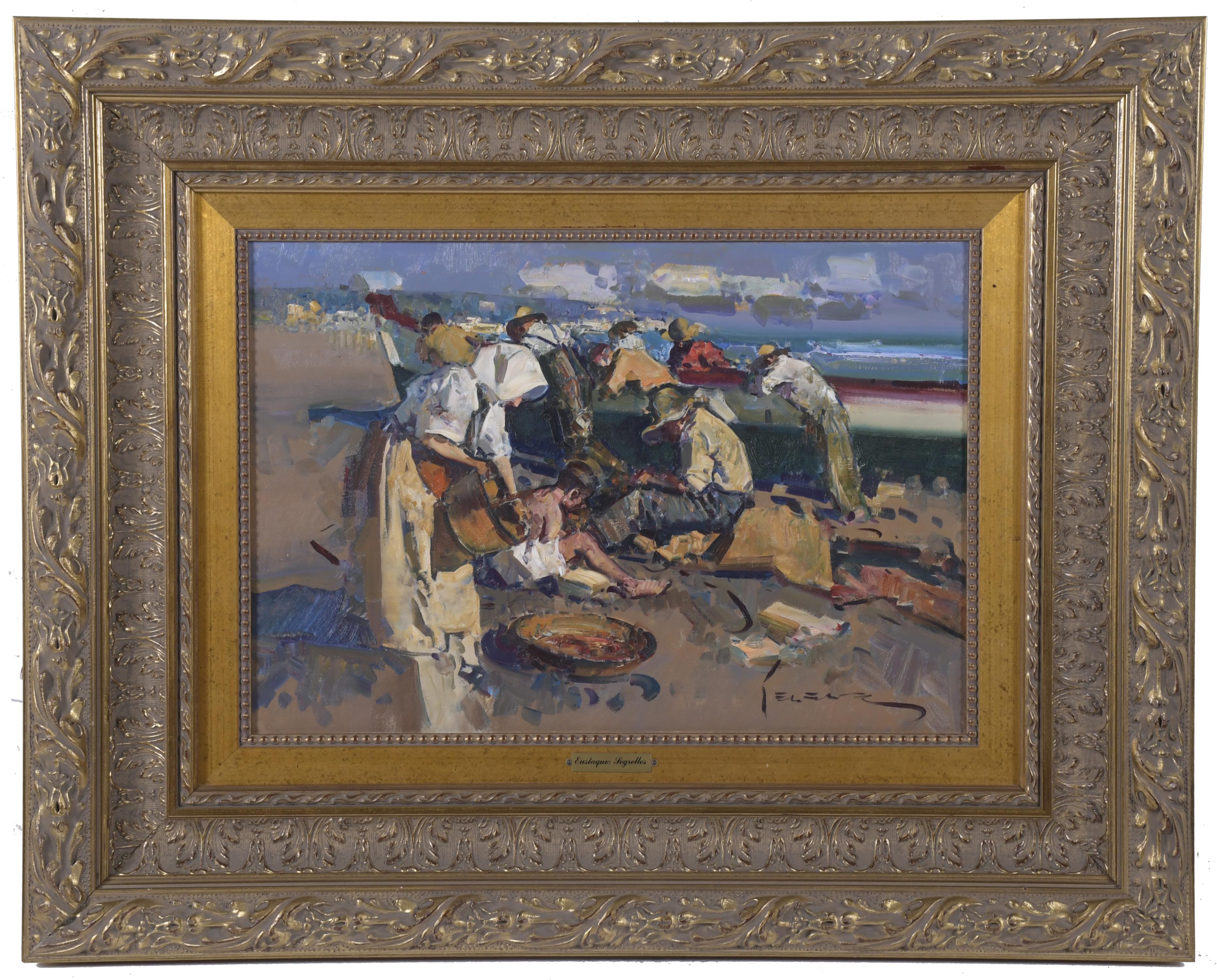 EUSTAQUIO SEGRELLES (1936). "PESCADORES EN LA PLAYA".