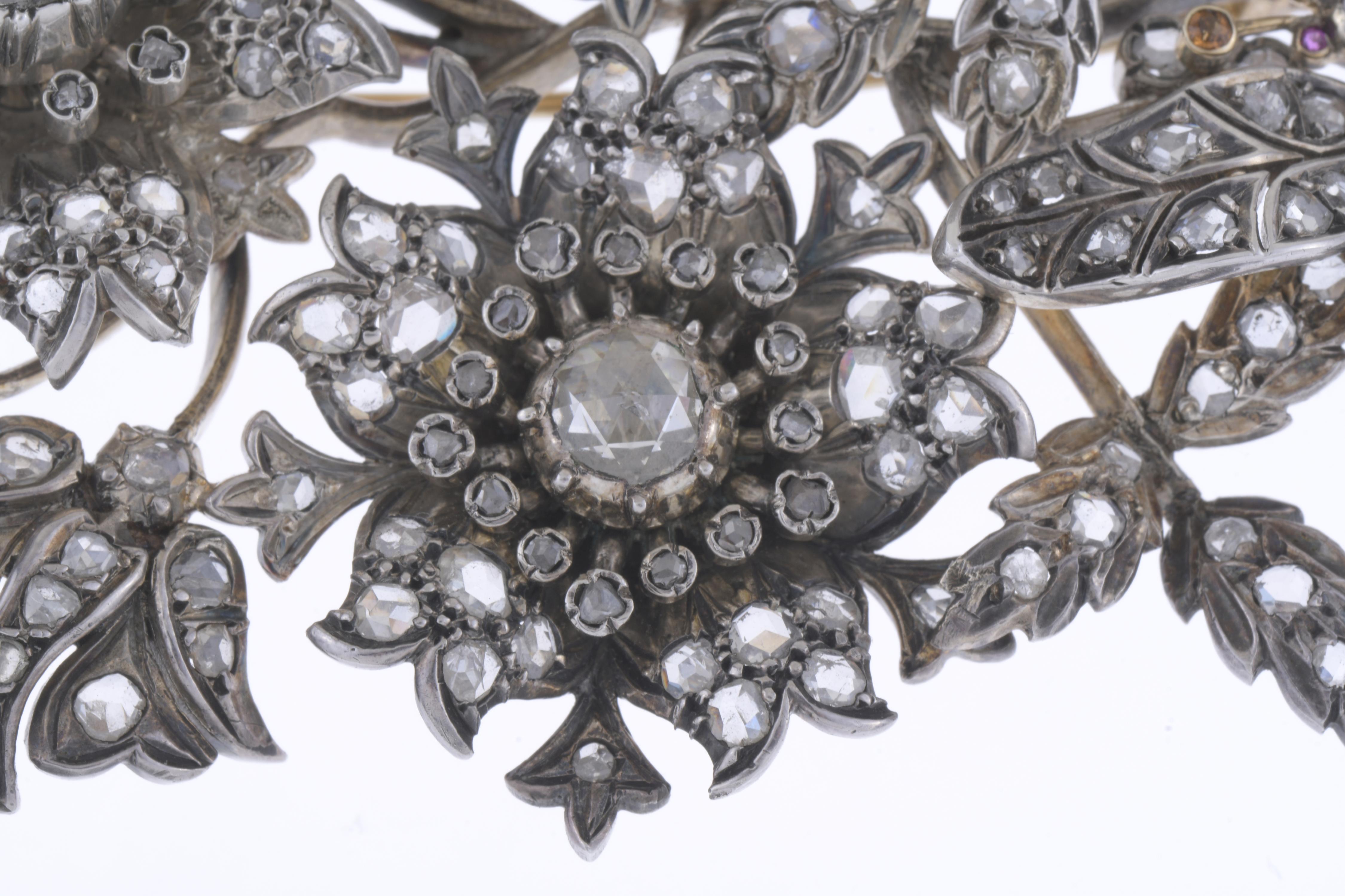 Broche floral Belle époque, Francia circa 1900/1910.