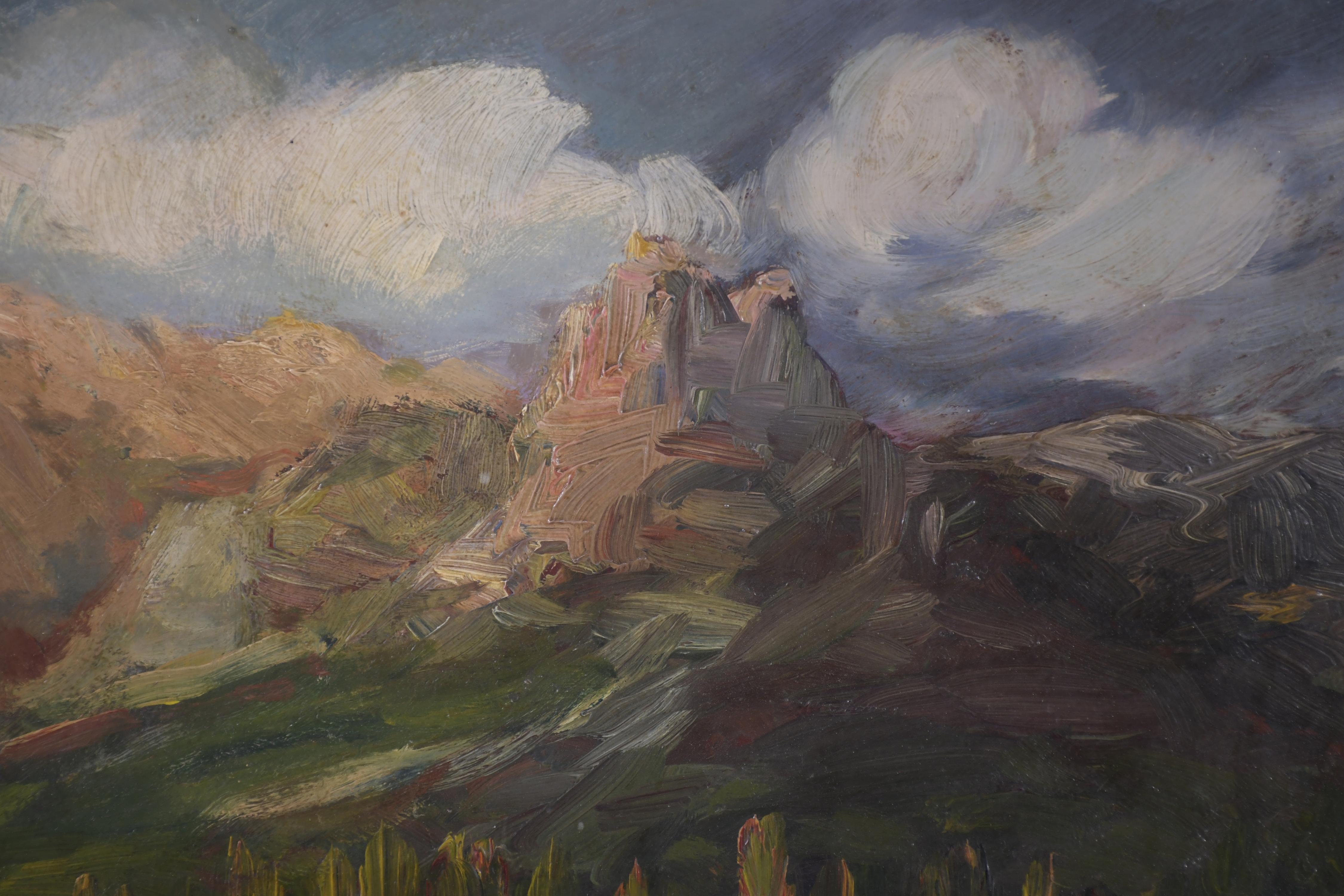 SEGISMUNDO DE NAGY (1872-1932).  "Paisaje con montañas".