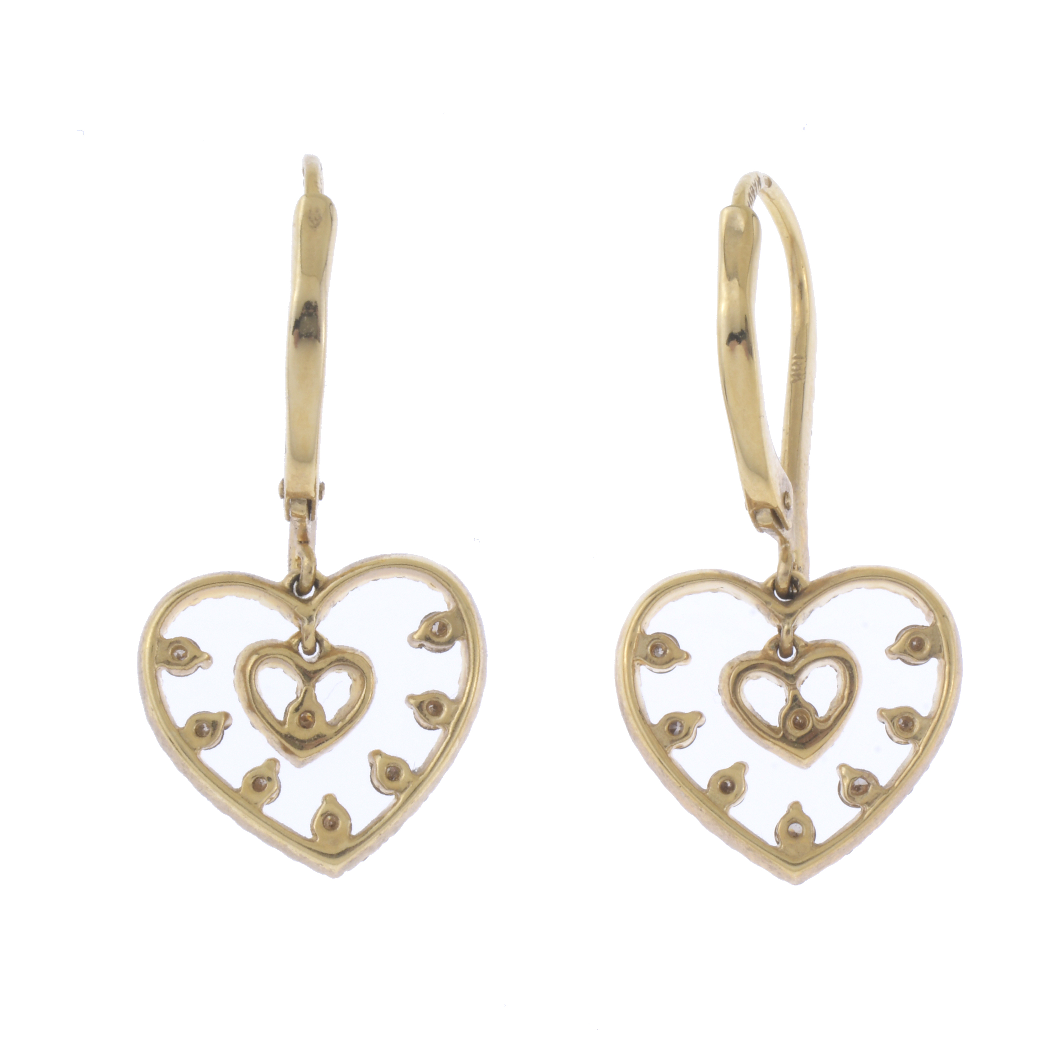 PENDIENTES CORAZONES DE DIAMANTES.