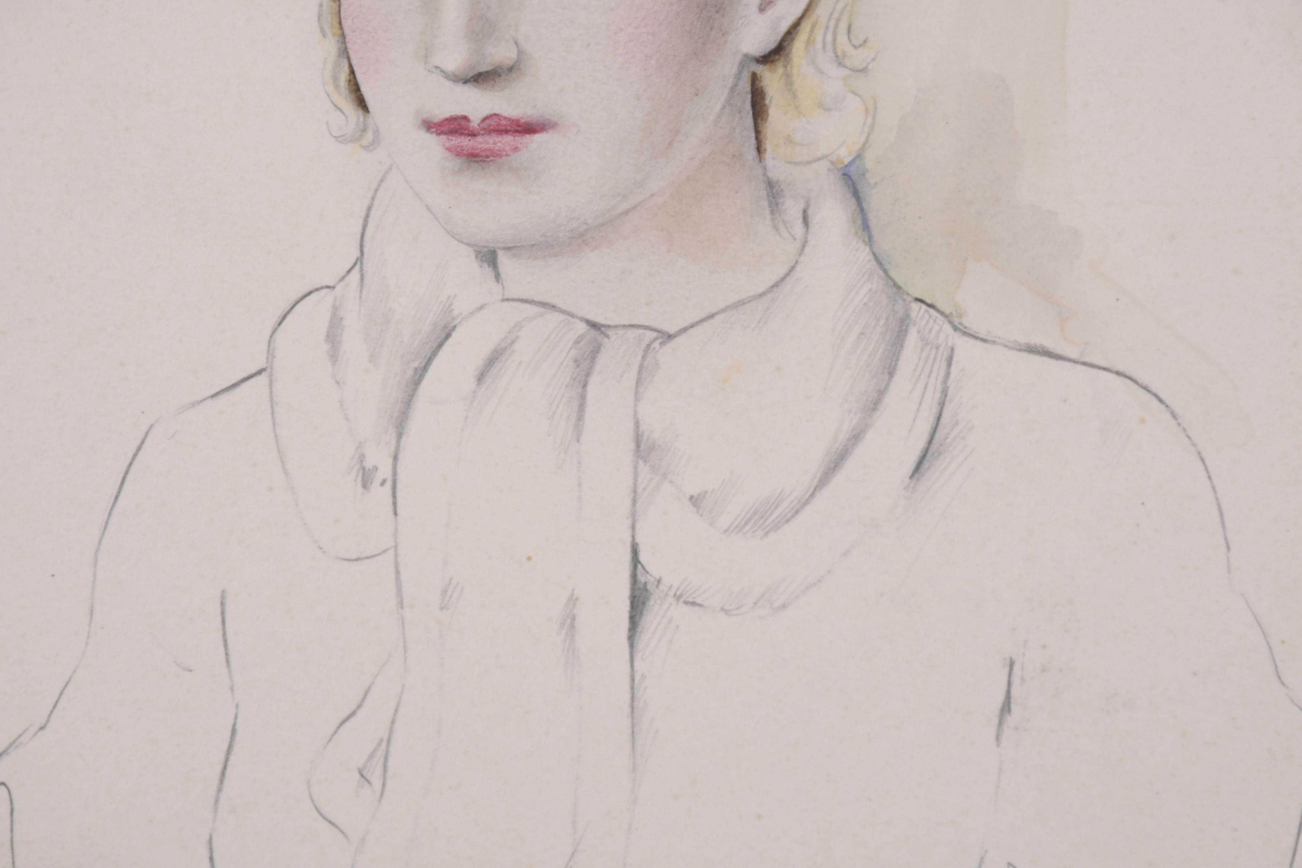 CARMEN OSÉS (1898-1961).  "RETRATO FEMENINO".