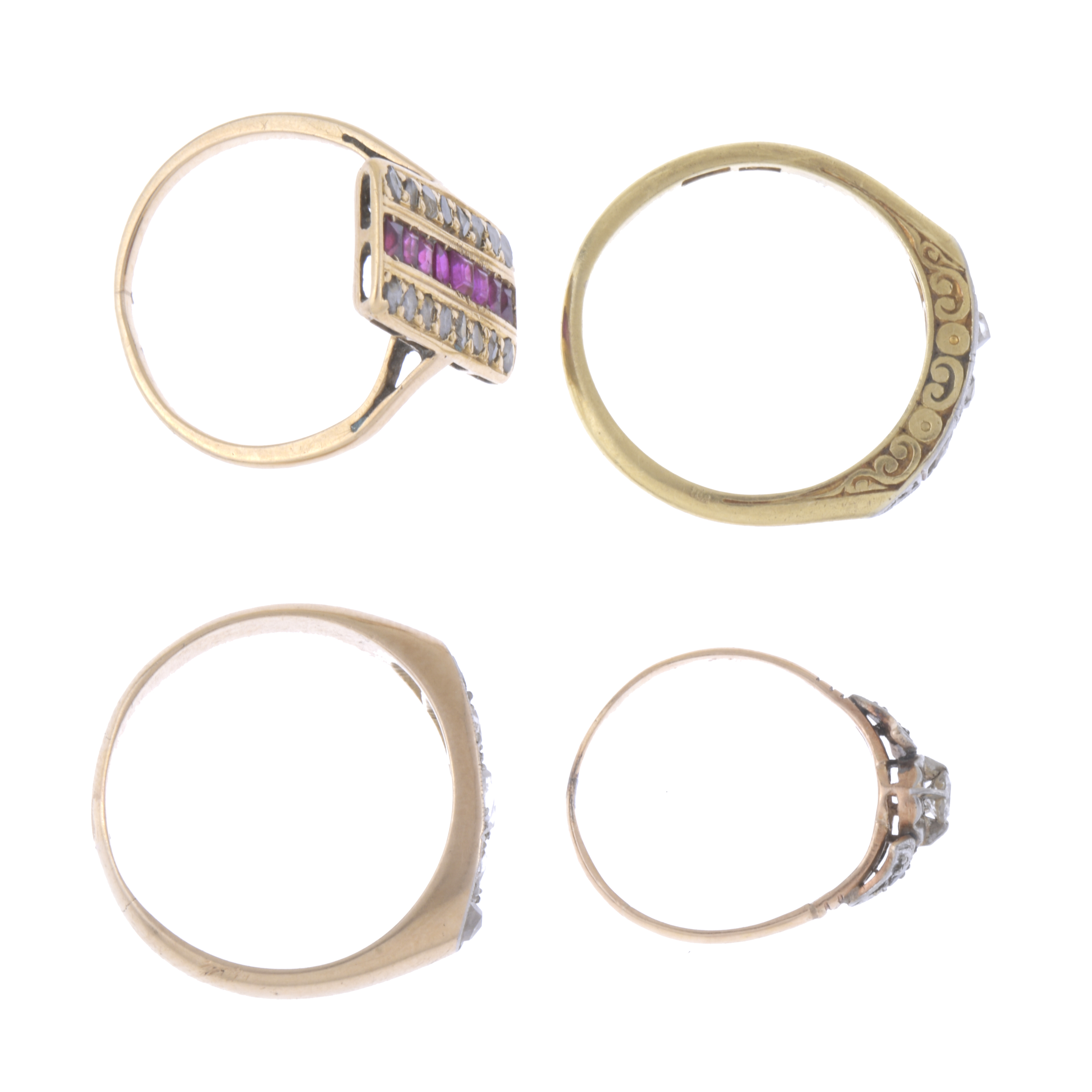CUATRO ANILLOS ART DÉCO