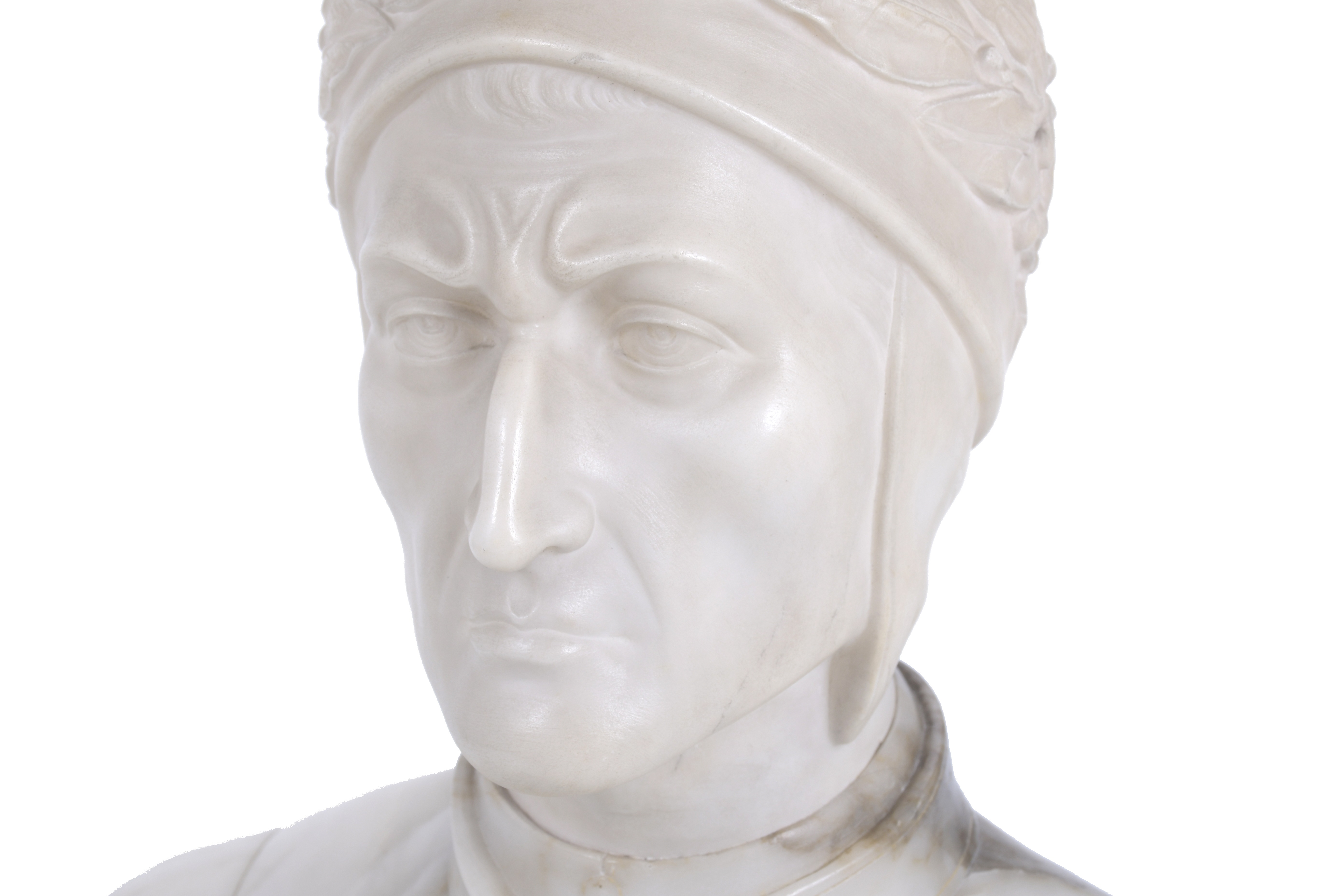 "BUSTO DE DANTE ALIGHIERI", FIN. SIGLO XIX. 