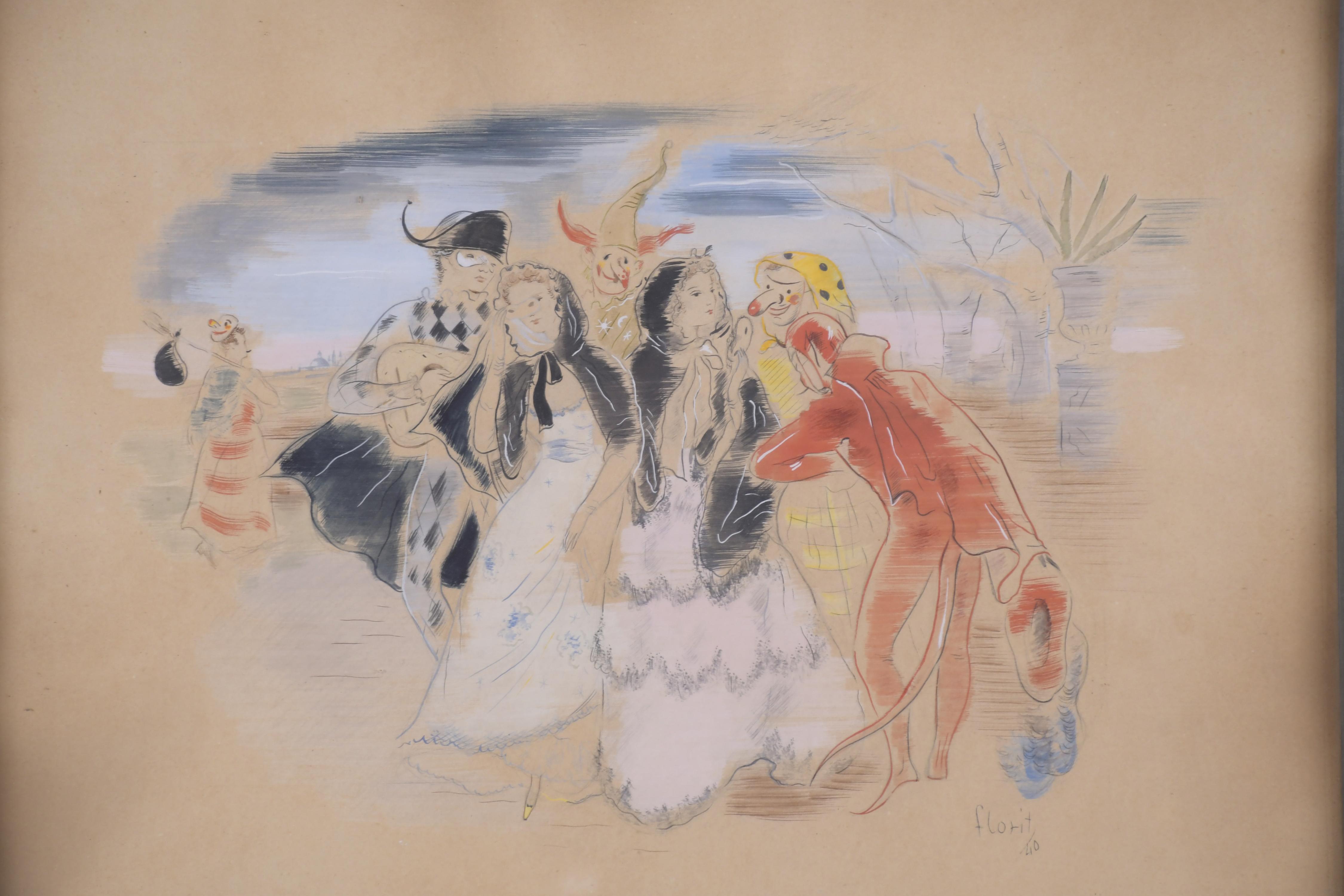 JOSÉ LUIS FLORIT RODERO (1909-2001). "CARNAVAL", 1940.