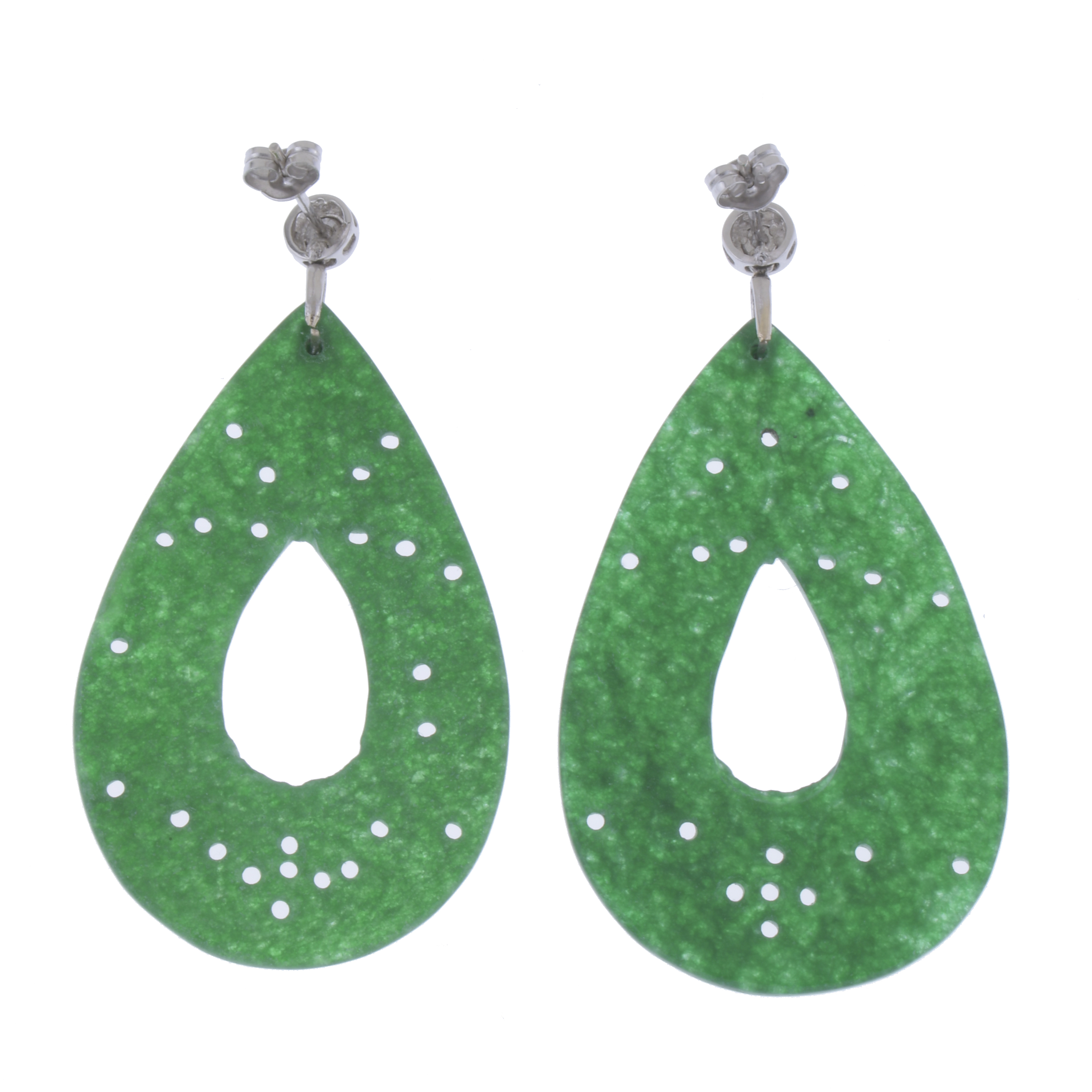 PENDIENTES EN JADE TALLADO