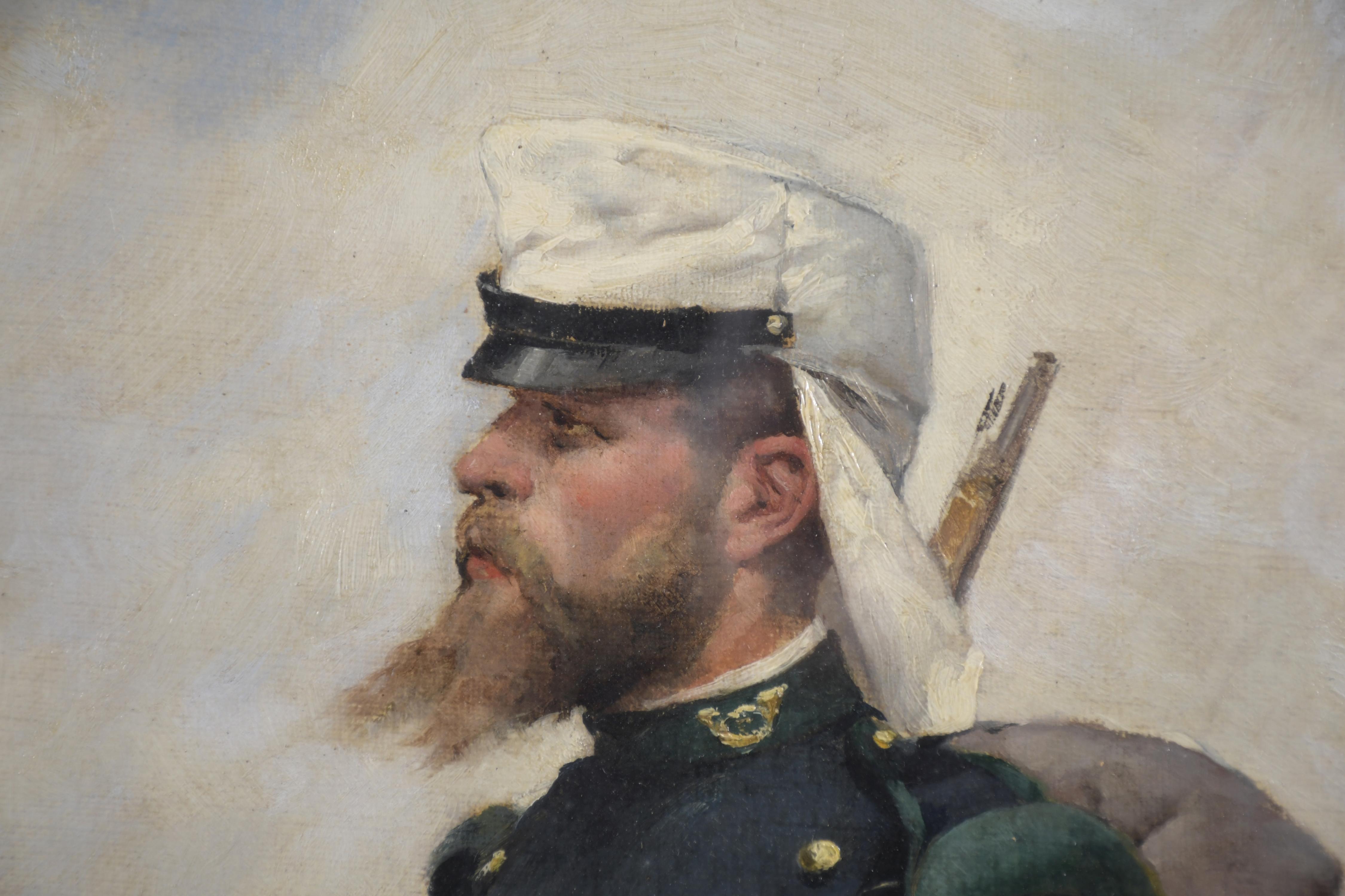 JOSEP CUSACHS I CUSACHS (1851-1908). "MILITAR", 1883.