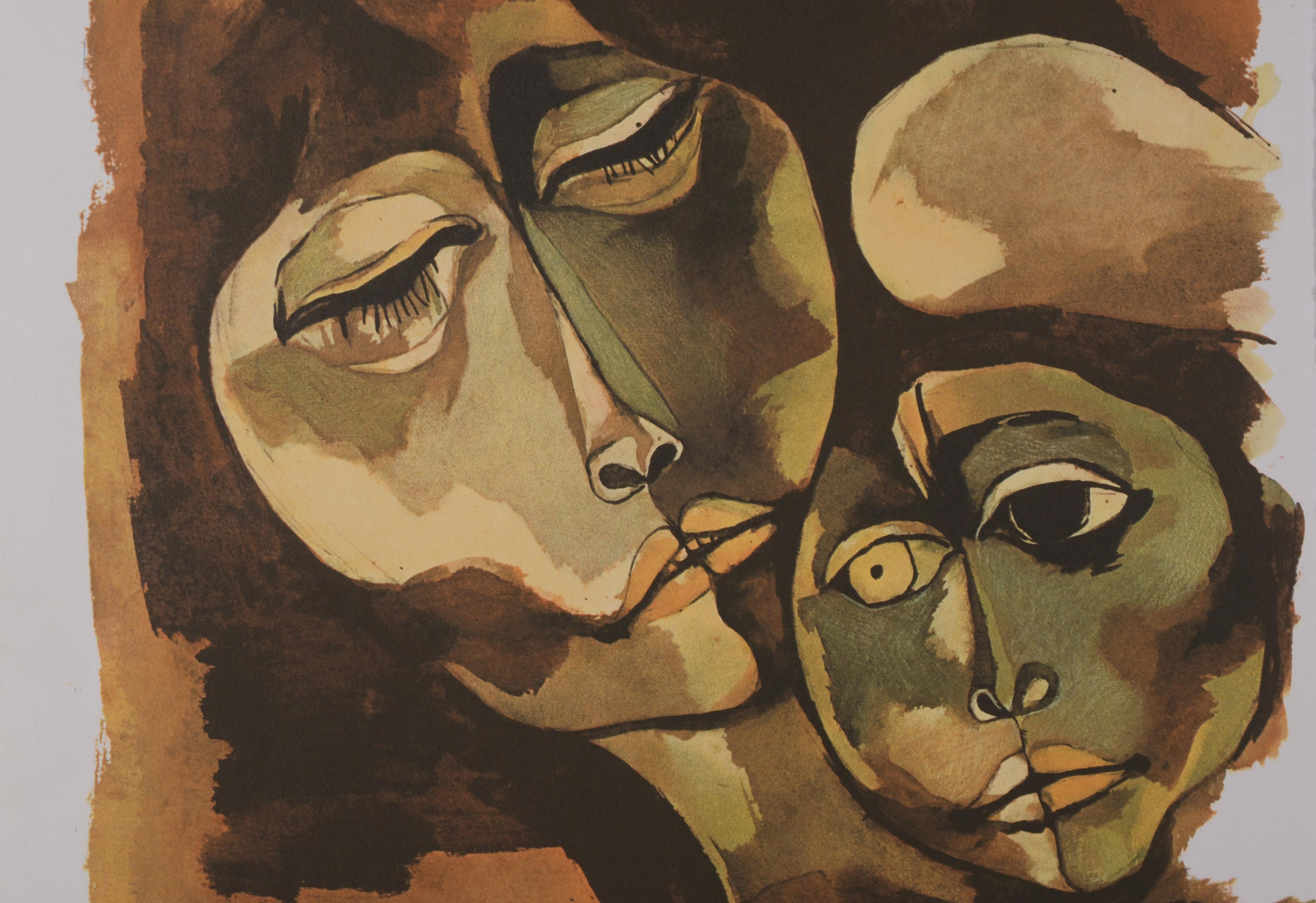 OSWALDO GUAYASAMIN (1919-1999). Litografía.