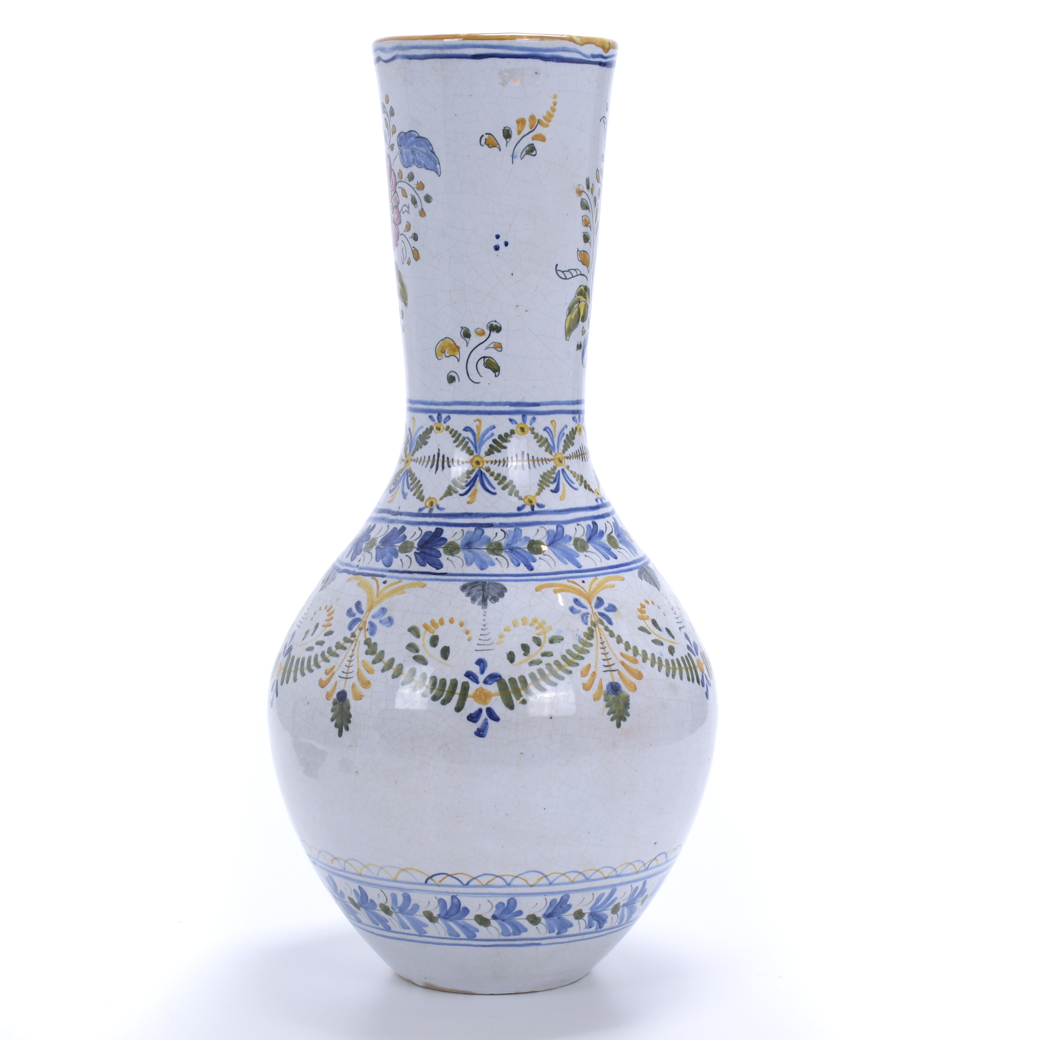 Jarrón en cerámica de Talavera, siglo XX. 