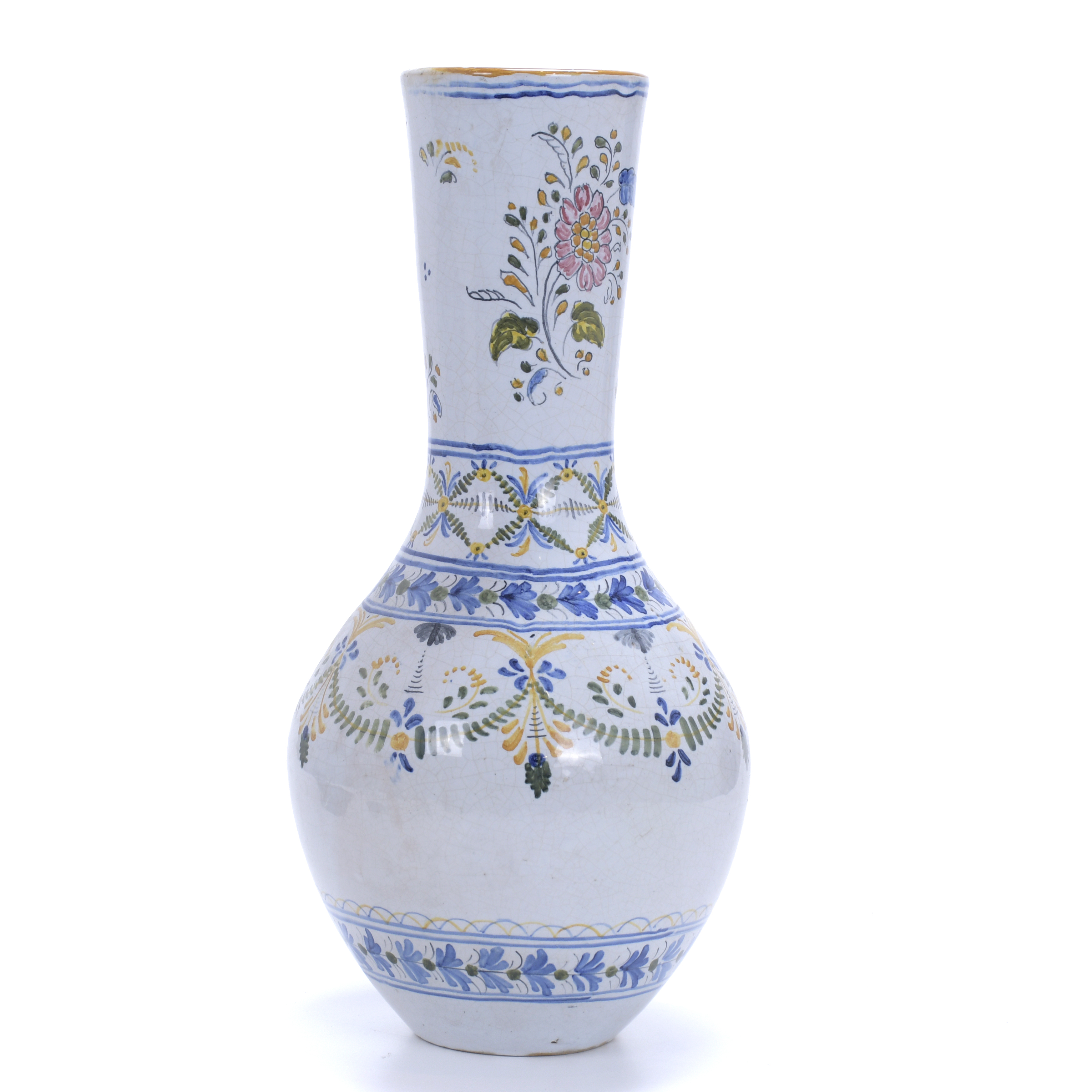 Jarrón en cerámica de Talavera, siglo XX. 