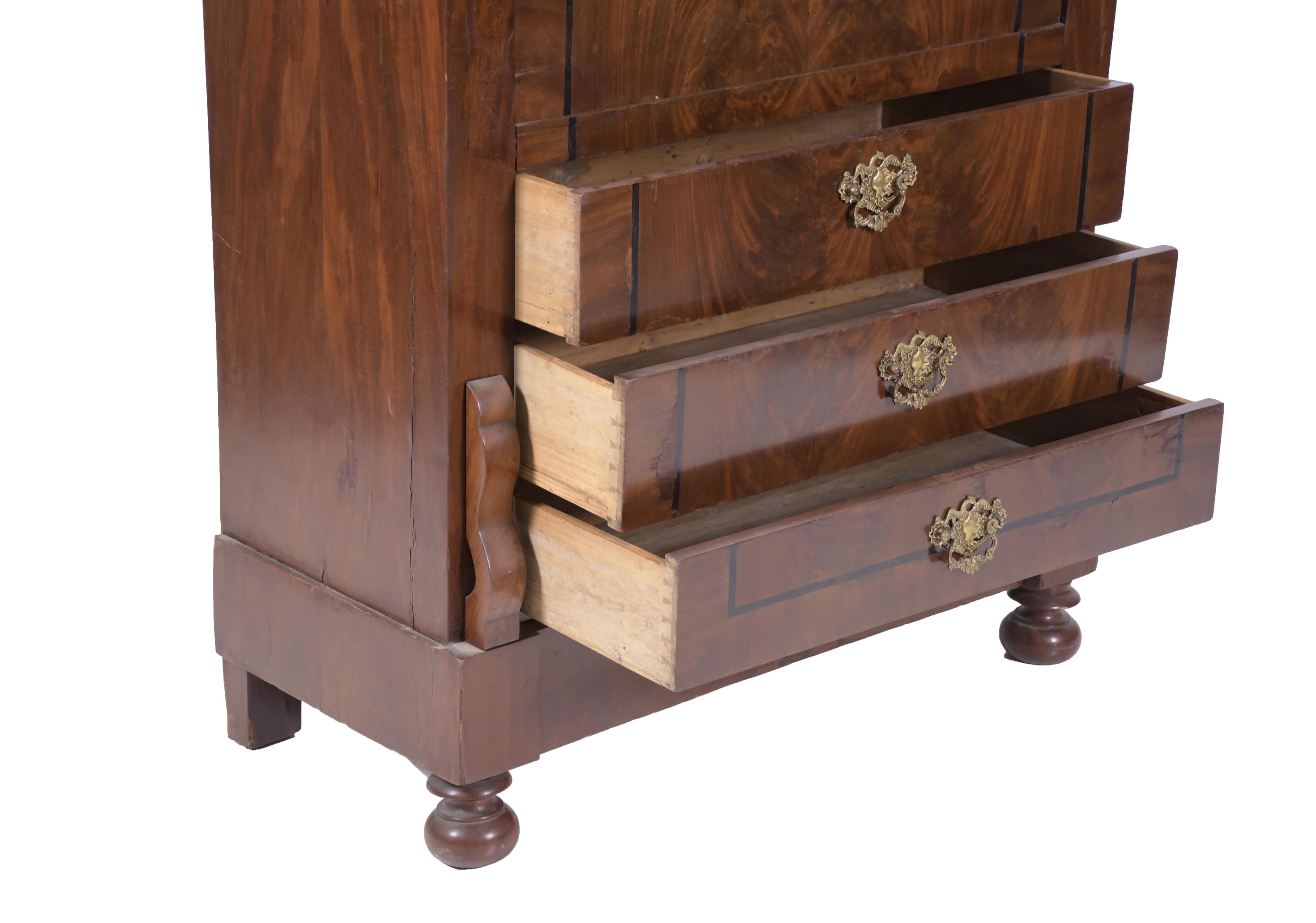 Bureau abattant estilo Imperio tardío, probablemente vienés