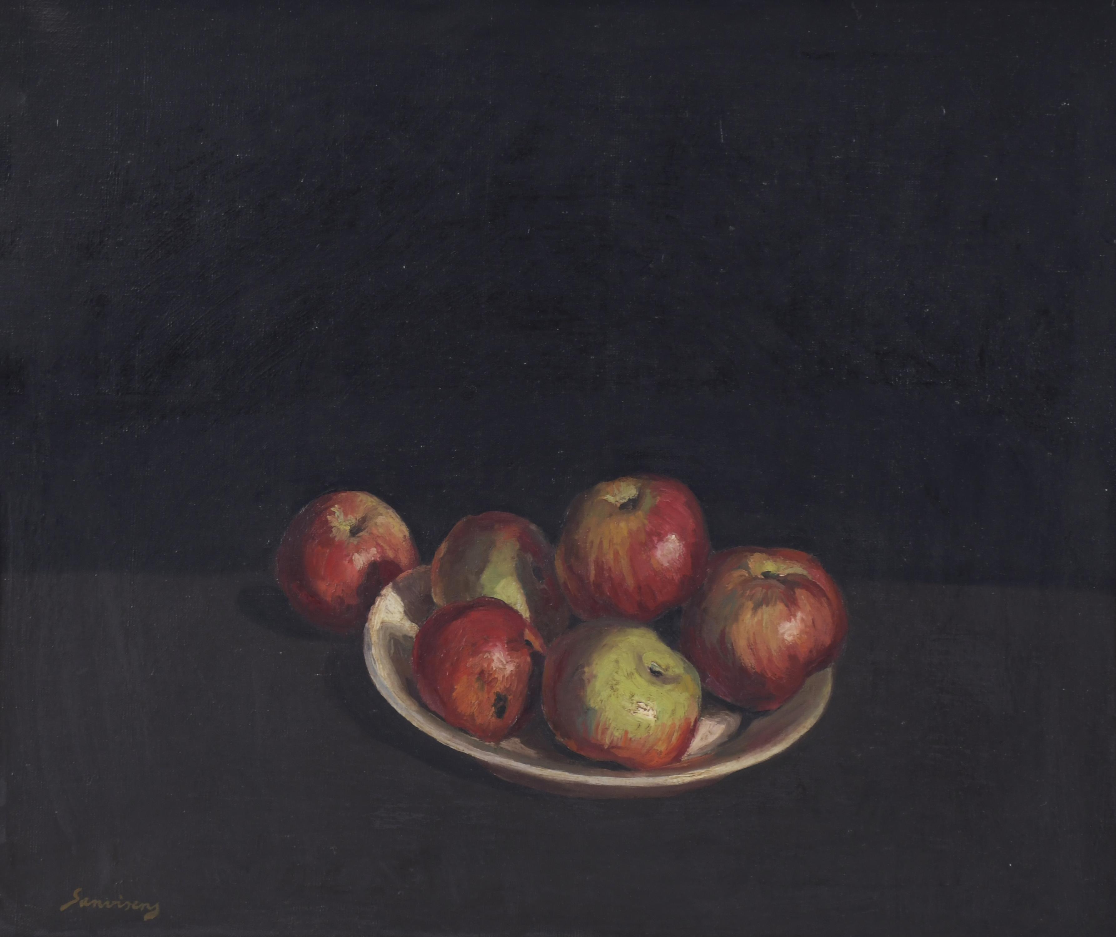 RAMÓN SANVICENS MARFULL (1917-1987). "Bodegón manzanas".