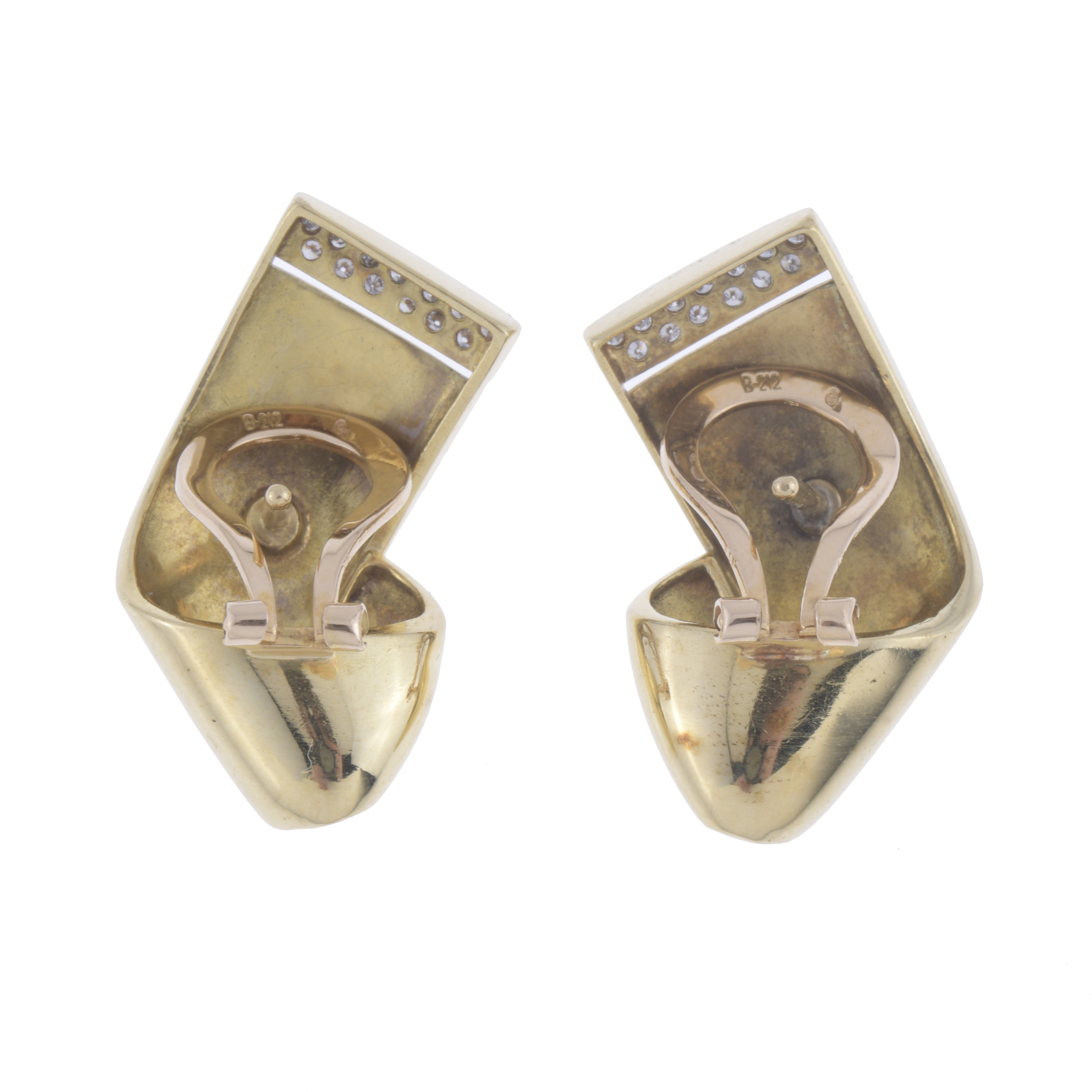 PENDIENTES LAZO EN ORO Y DIAMANTES