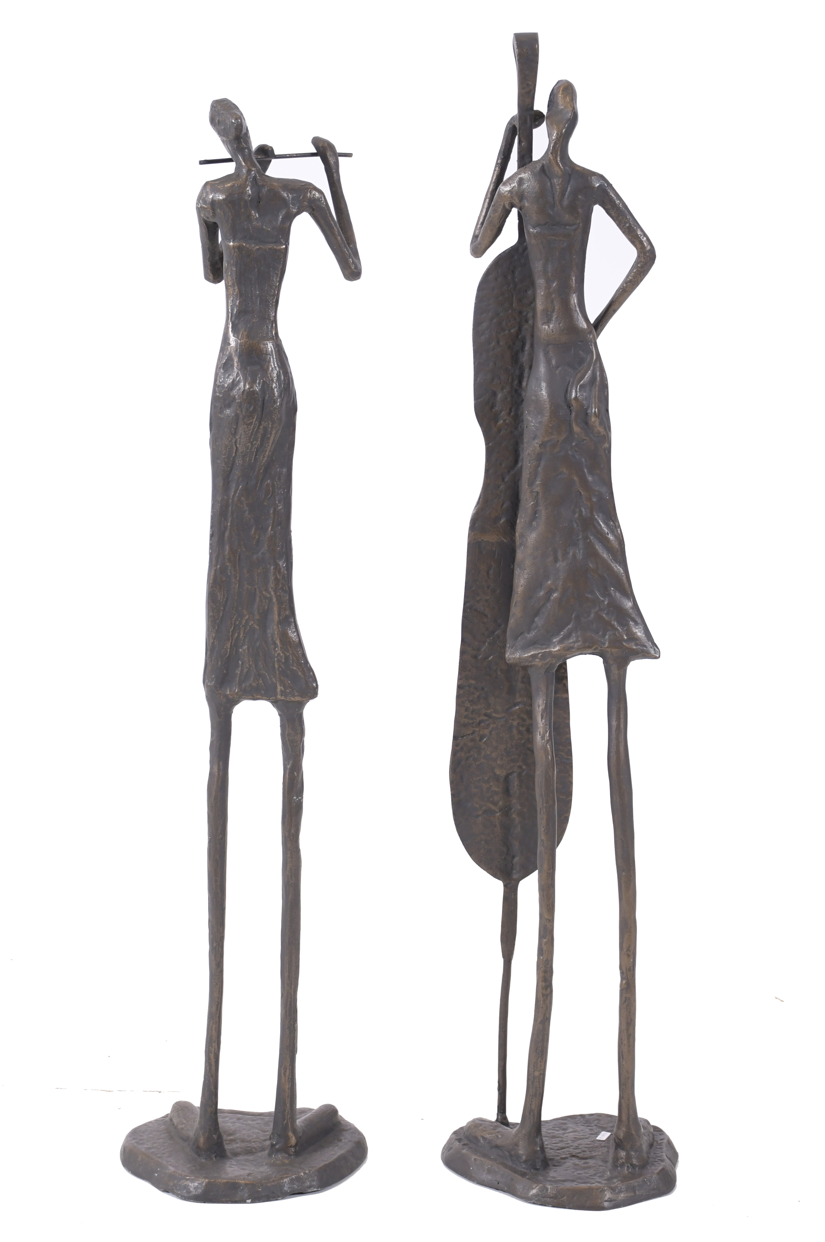 SIGUIENDO MODELOS DE ALBERTO GIACOMETTI (1901 - 1966). "PAR