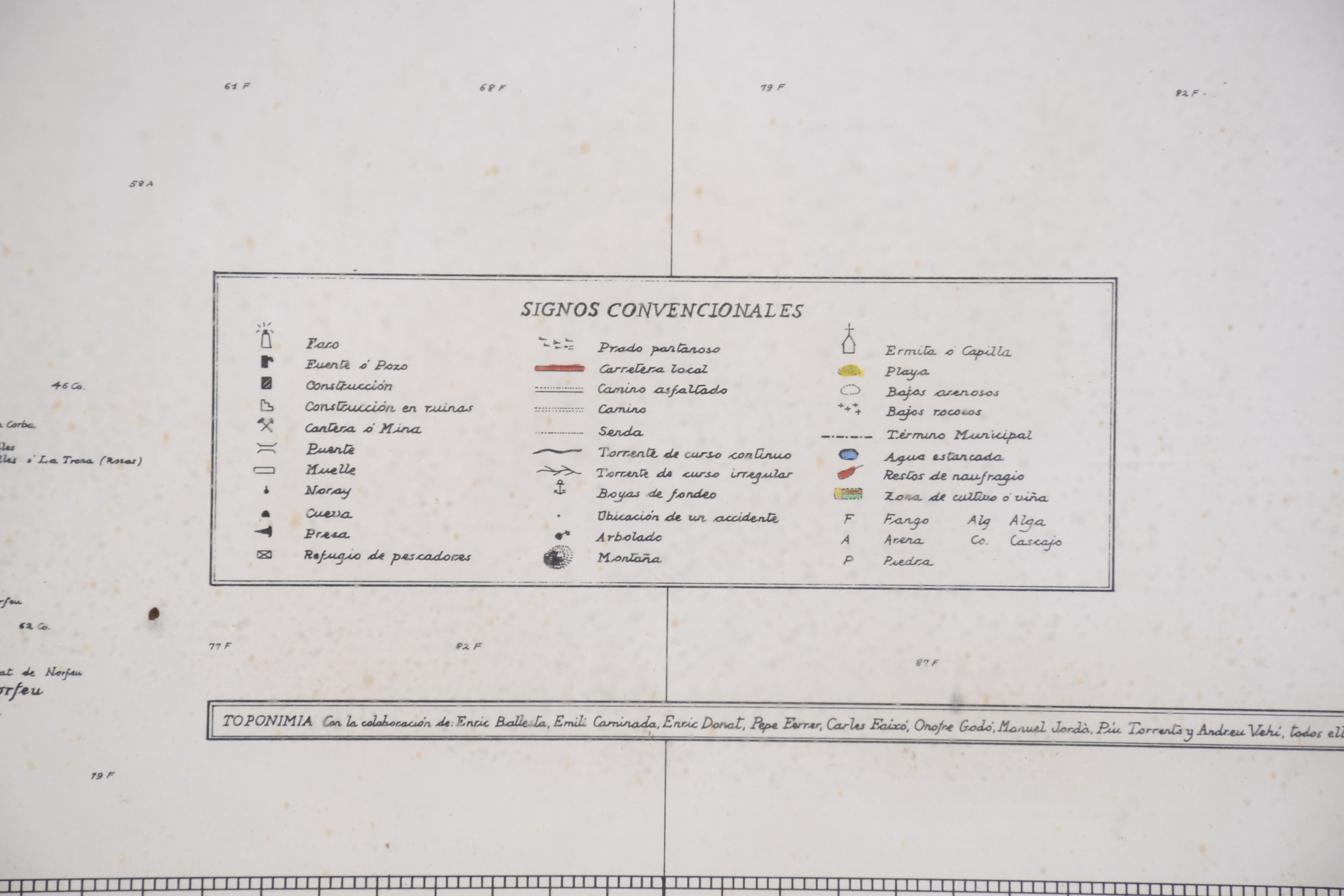 MAPA NÁUTICO DE CADAQUÉS, 1981. 