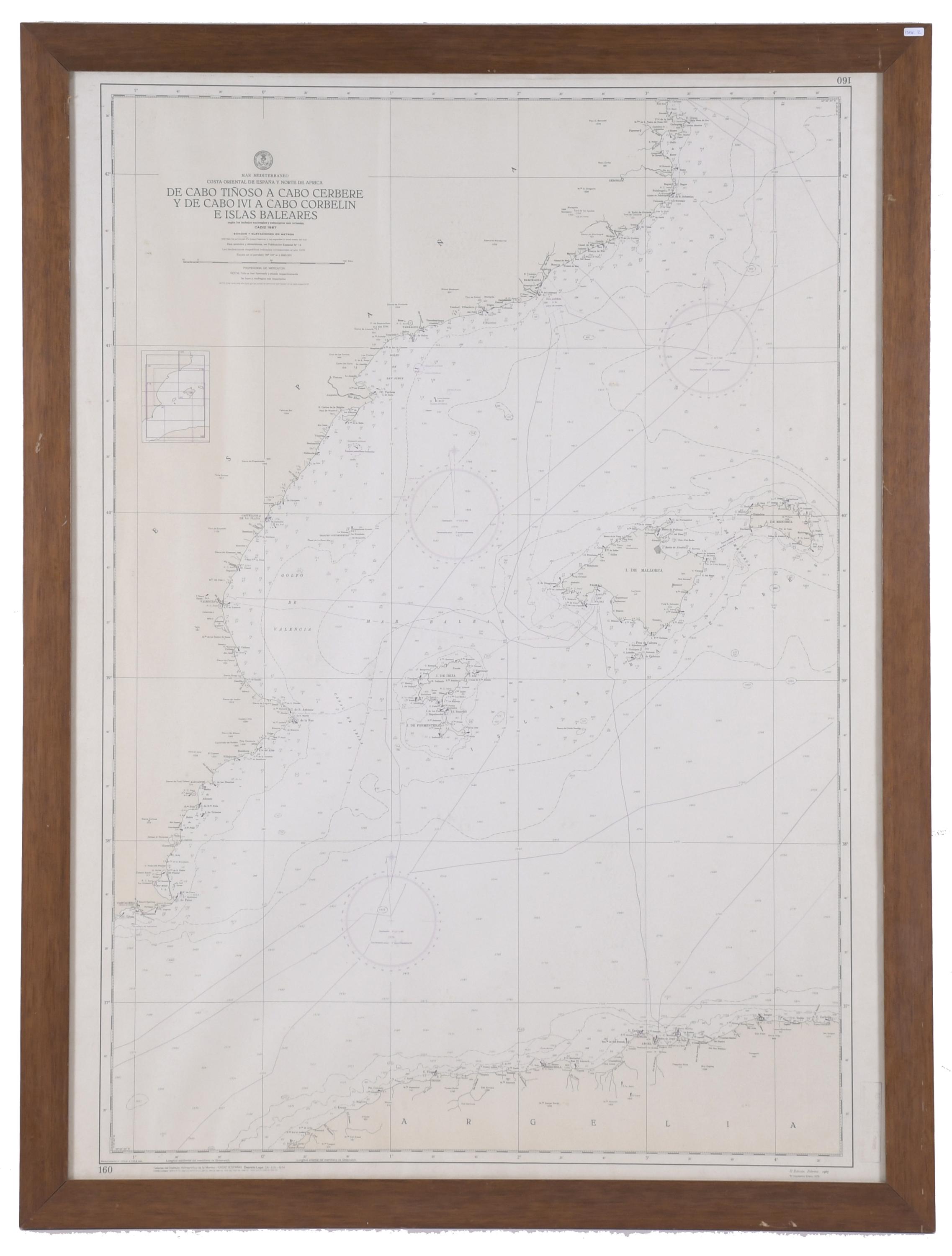 MAPA NÁUTICO DE CABO TIÑOSO, 1978.