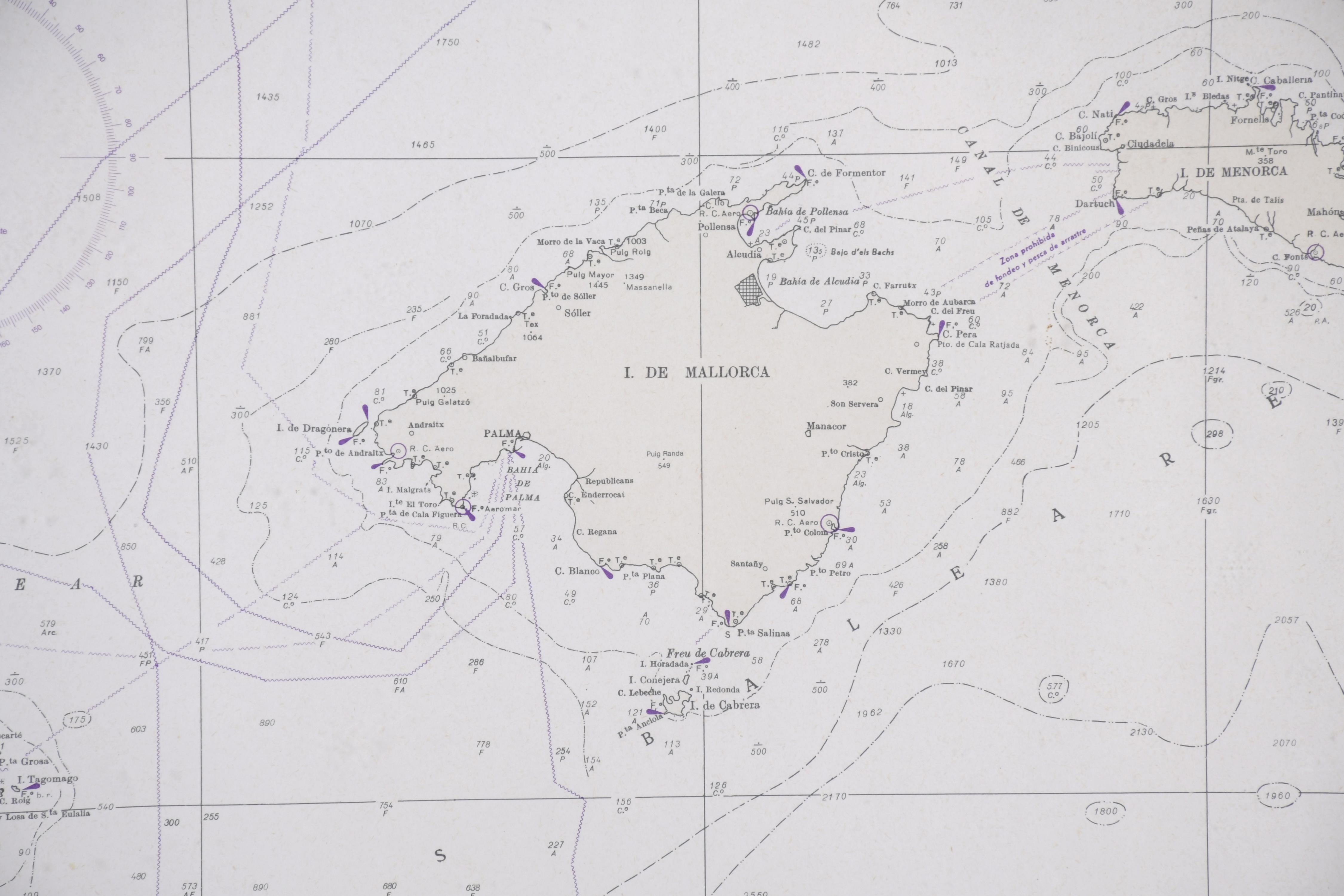 MAPA NÁUTICO DE CABO TIÑOSO, 1978.