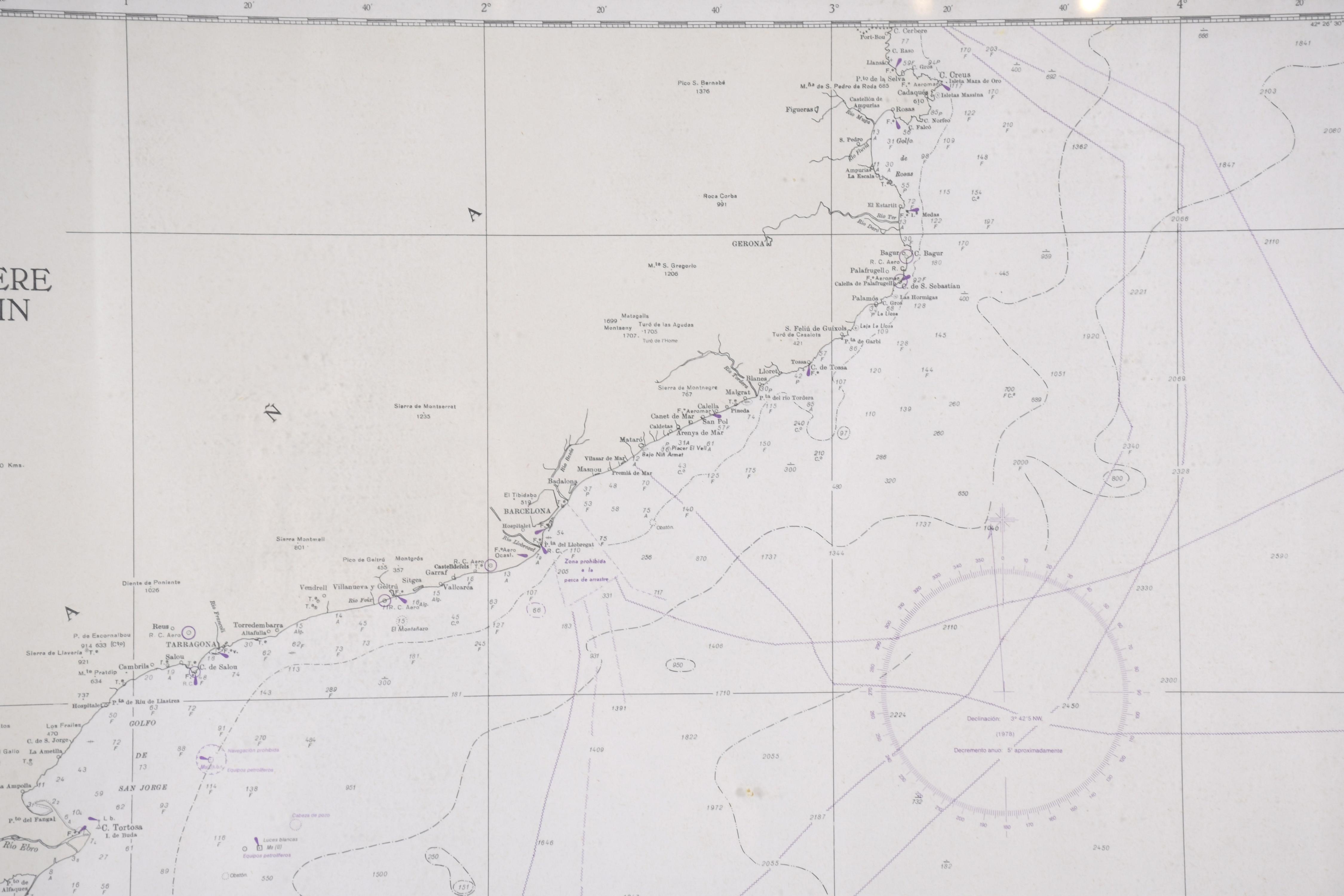 MAPA NÁUTICO DE CABO TIÑOSO, 1978.