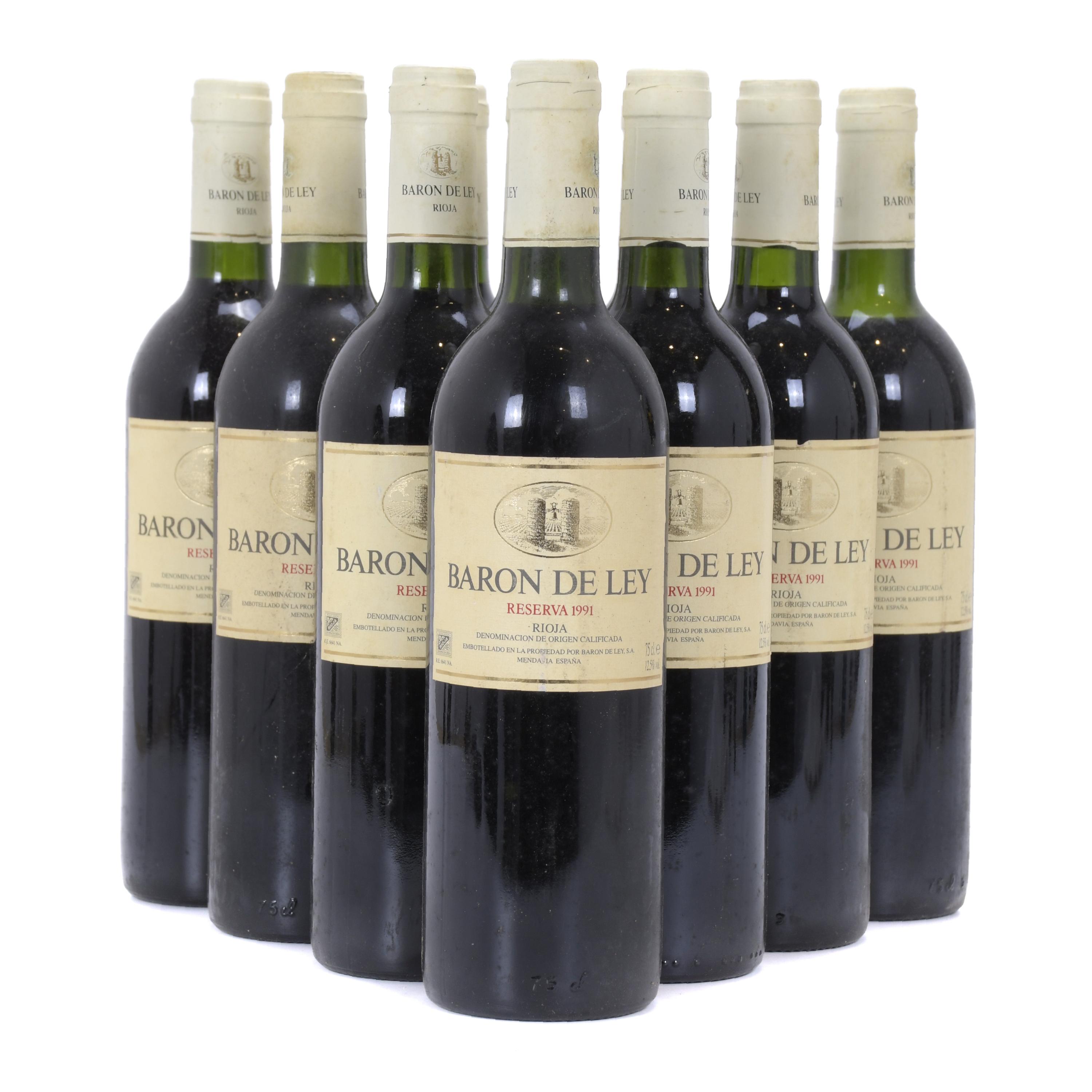 LOTE DE DIEZ BOTELLAS DE VINO TINTO RESERVA BARON DE LEY RI