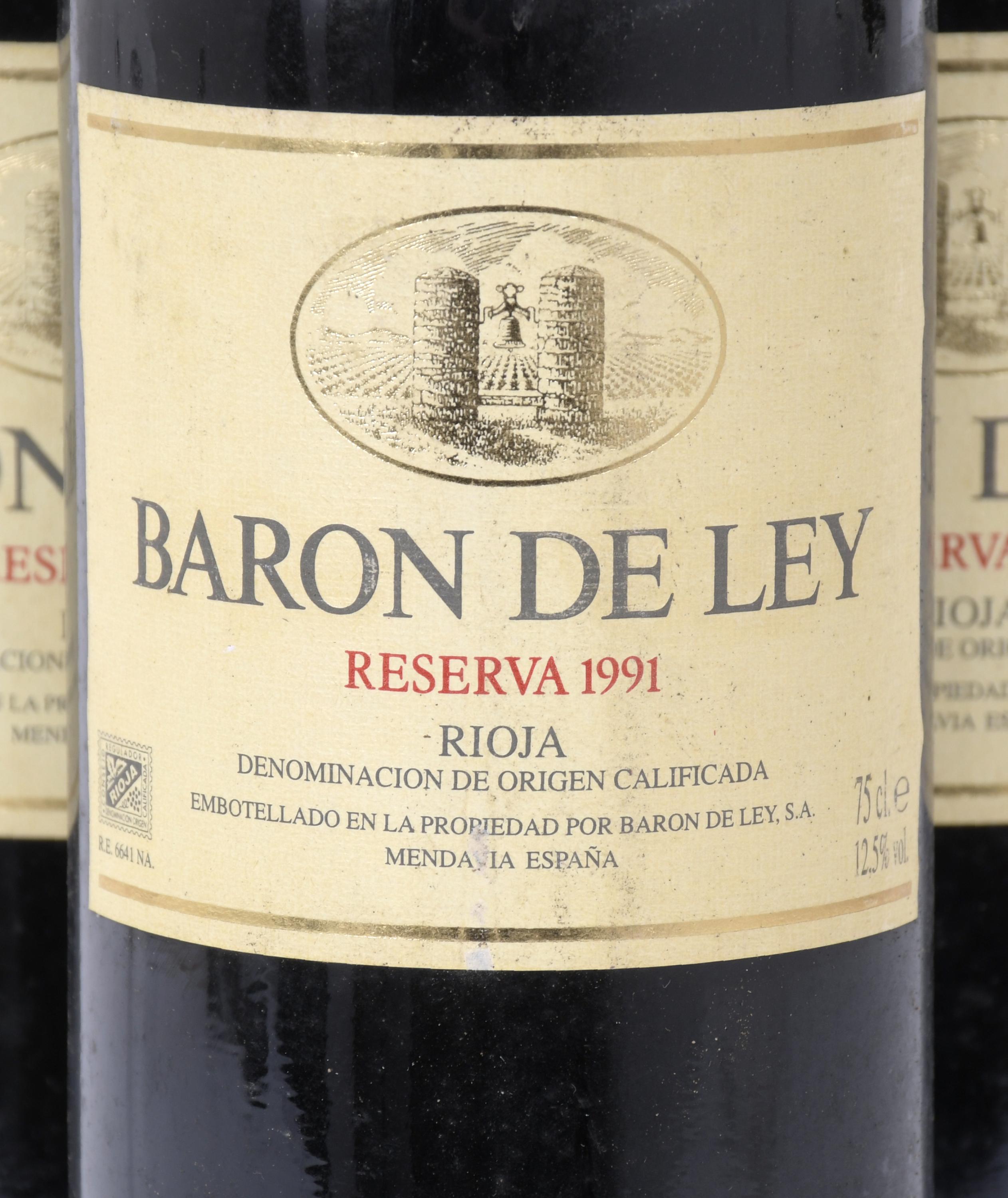 LOTE DE DIEZ BOTELLAS DE VINO TINTO RESERVA BARON DE LEY RI