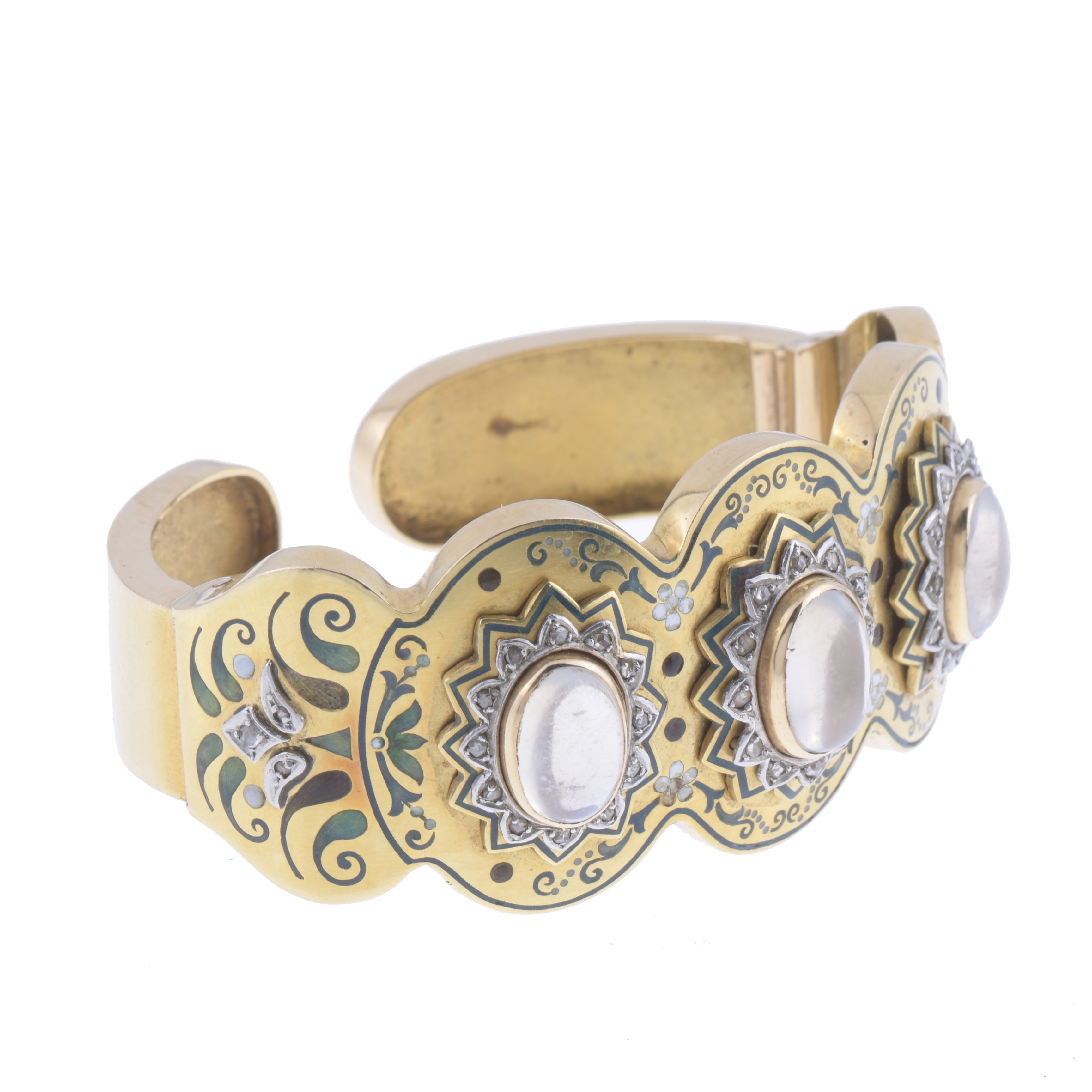 BRAZALETE SEMI RÍGIDO, ART NOUVEAU 1890-1910