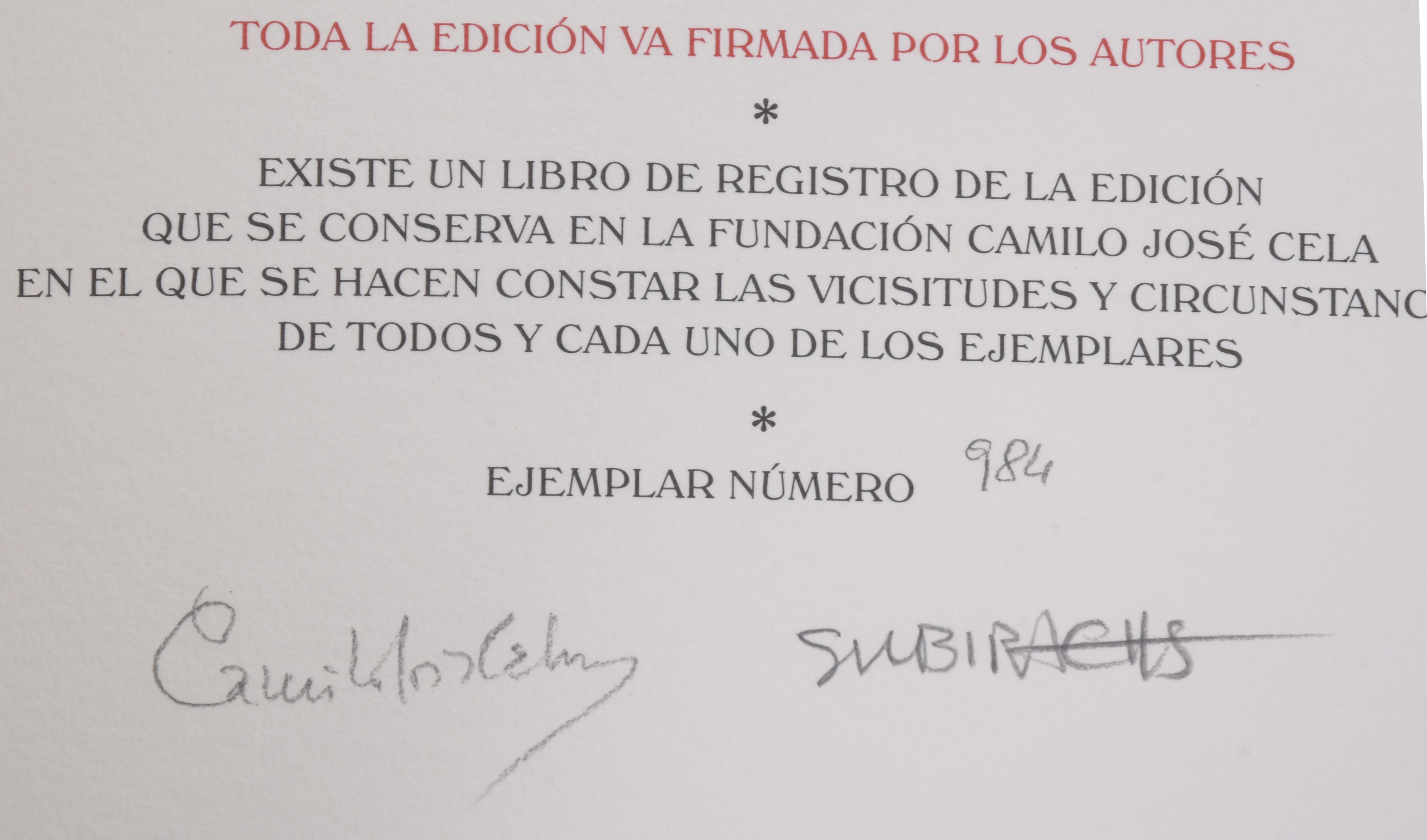 JOSEP MARIA SUBIRACHS (1927-2014) y CAMILO JOSÉ CELA (1916-