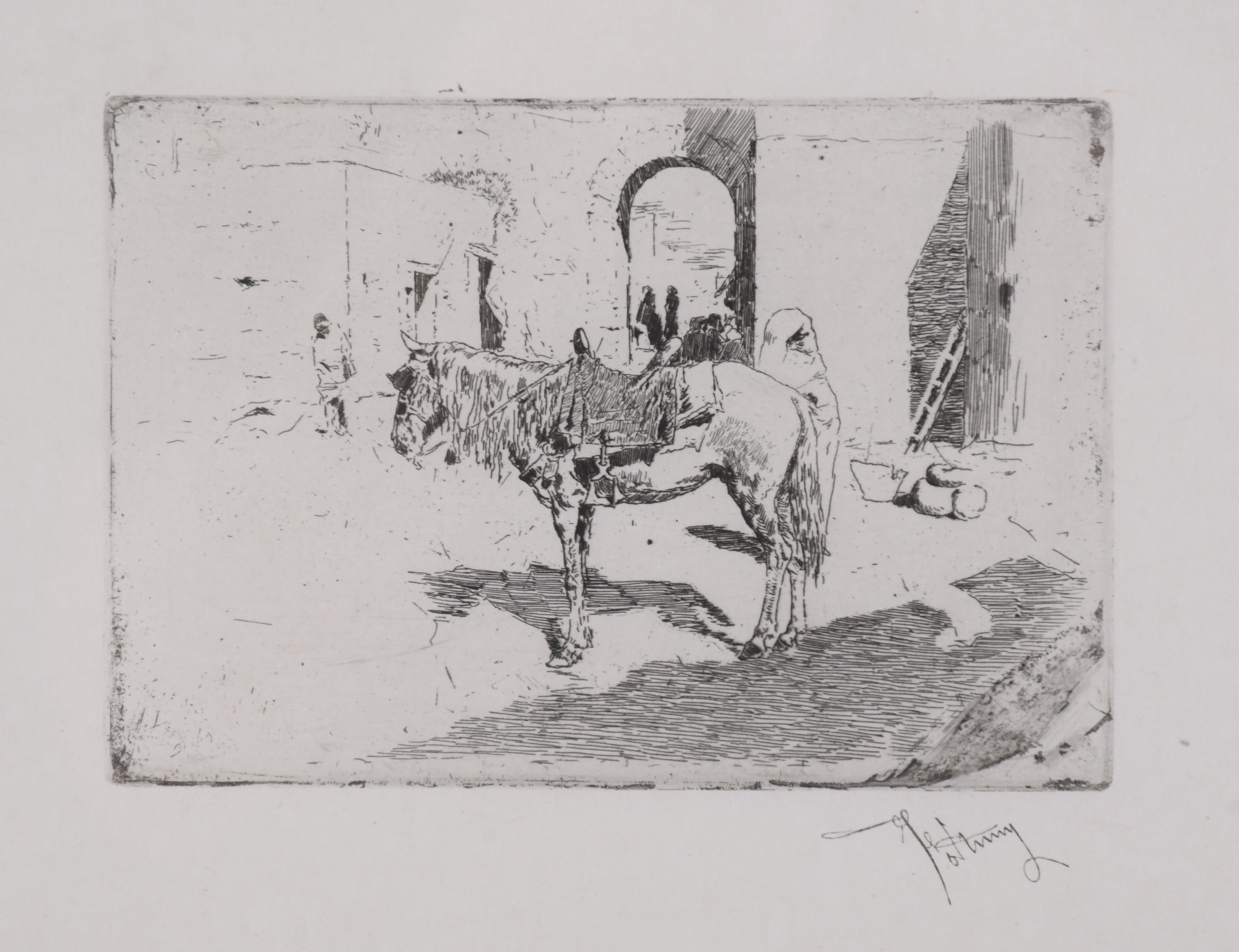 MARIANO FORTUNY I MARSAL (1838-1874). "CABALLO MARROQUÍ".