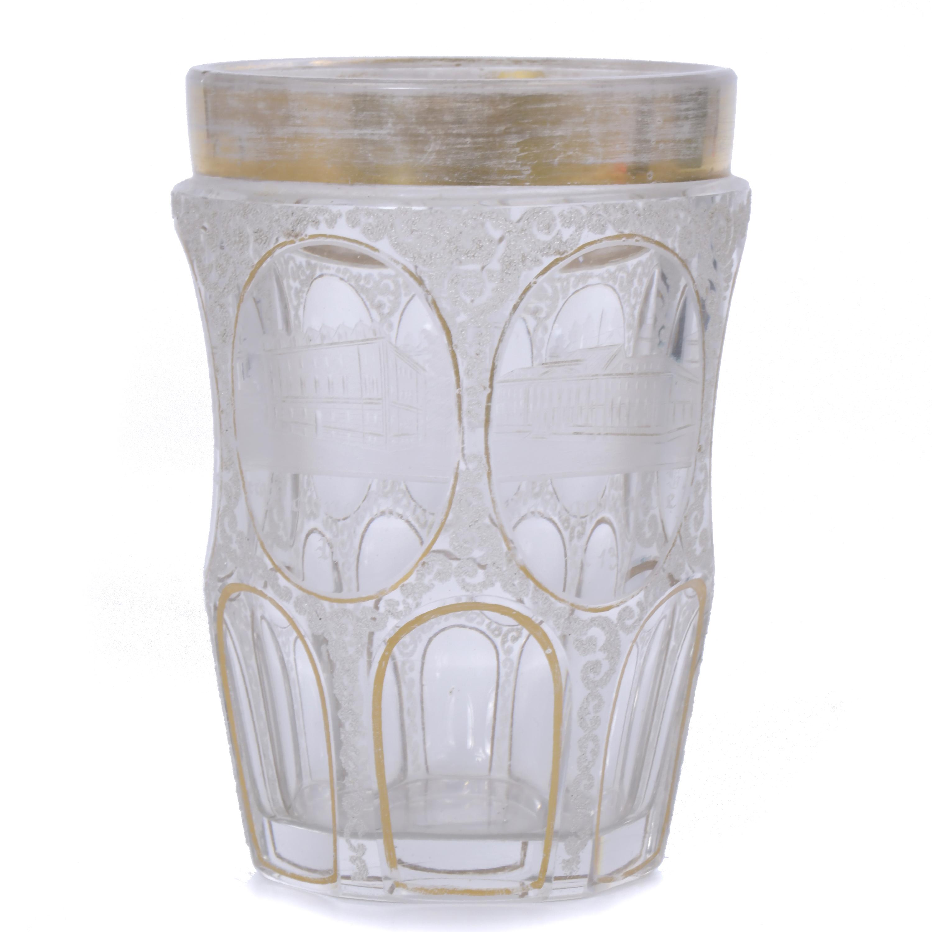 VASO EN CRISTAL DE BOHEMIA, CIRCA 1840.