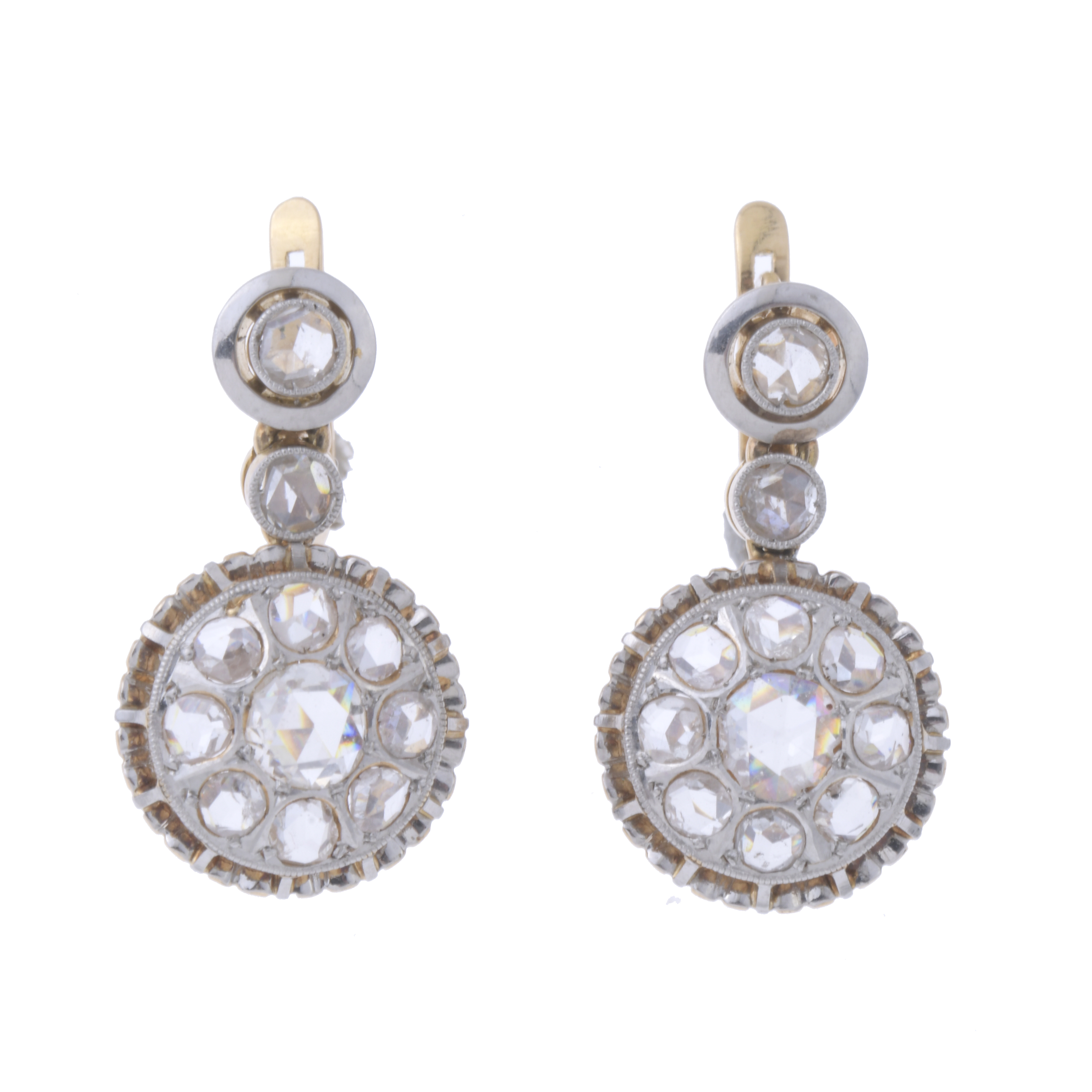 PENDIENTES PRINCIPIO S.XX CON DIAMANTES